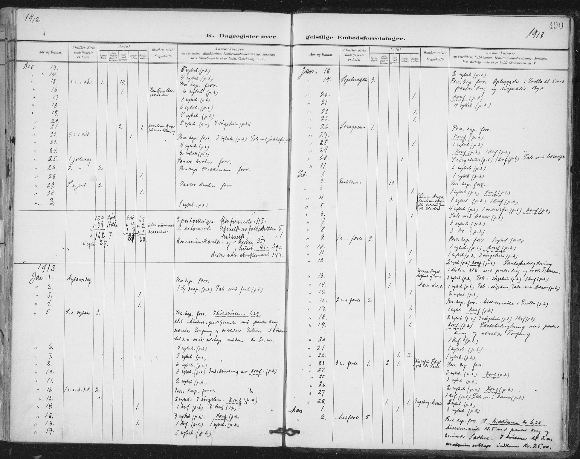 Ministerialprotokoller, klokkerbøker og fødselsregistre - Sør-Trøndelag, SAT/A-1456/603/L0167: Parish register (official) no. 603A06, 1896-1932, p. 490