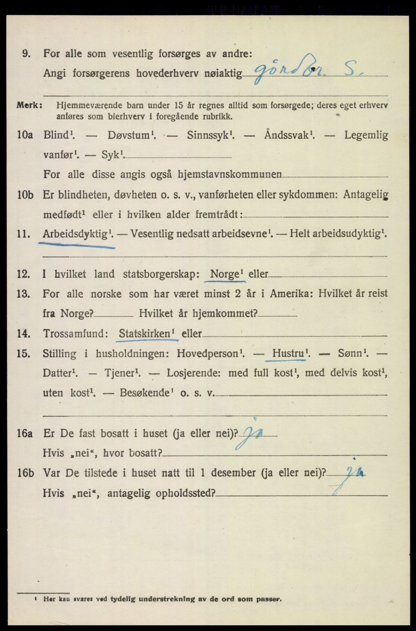 SAH, 1920 census for Vang (Hedmark), 1920, p. 15764