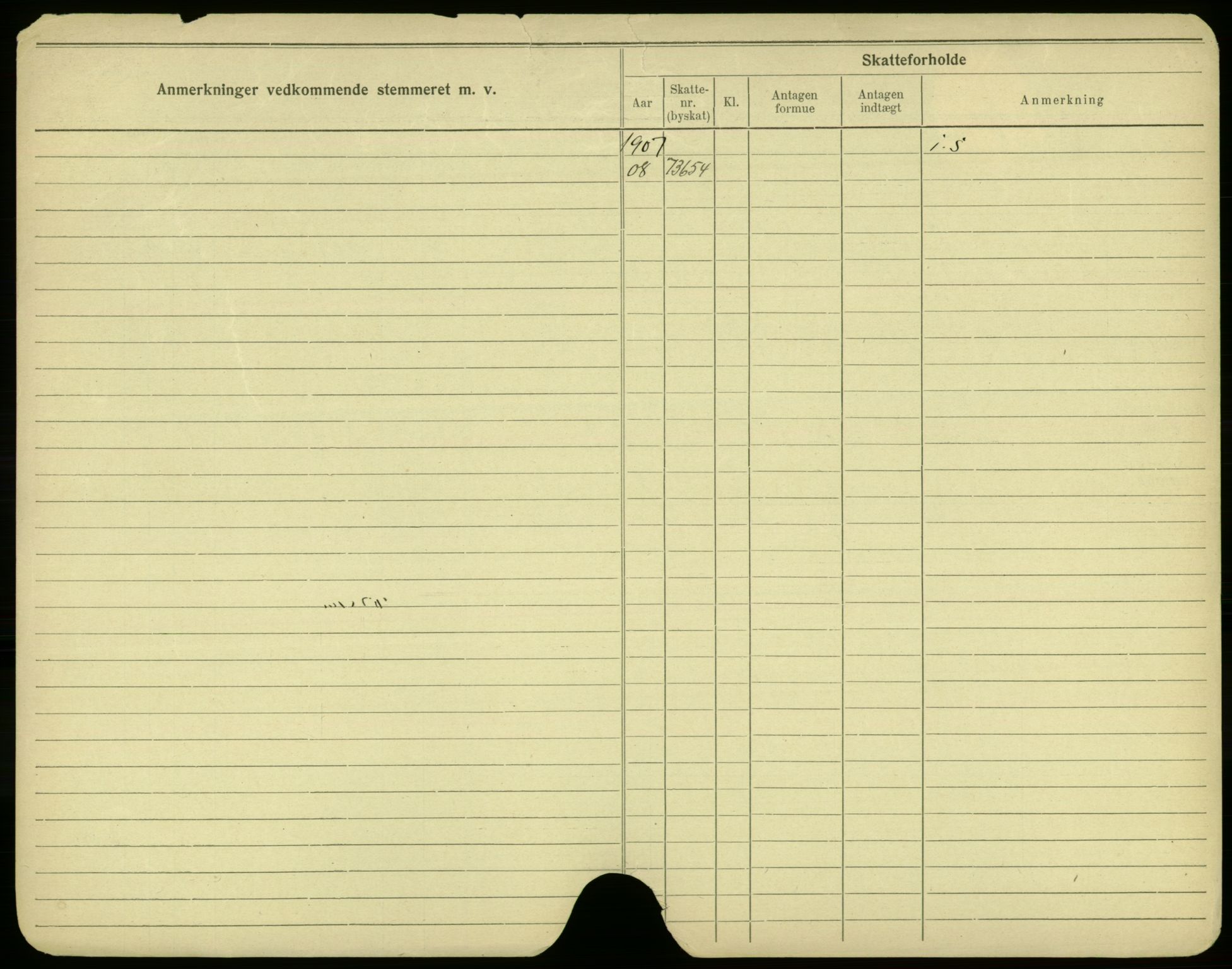 Oslo folkeregister, Registerkort, AV/SAO-A-11715/F/Fa/Fac/L0005: Menn, 1906-1914, p. 1054b