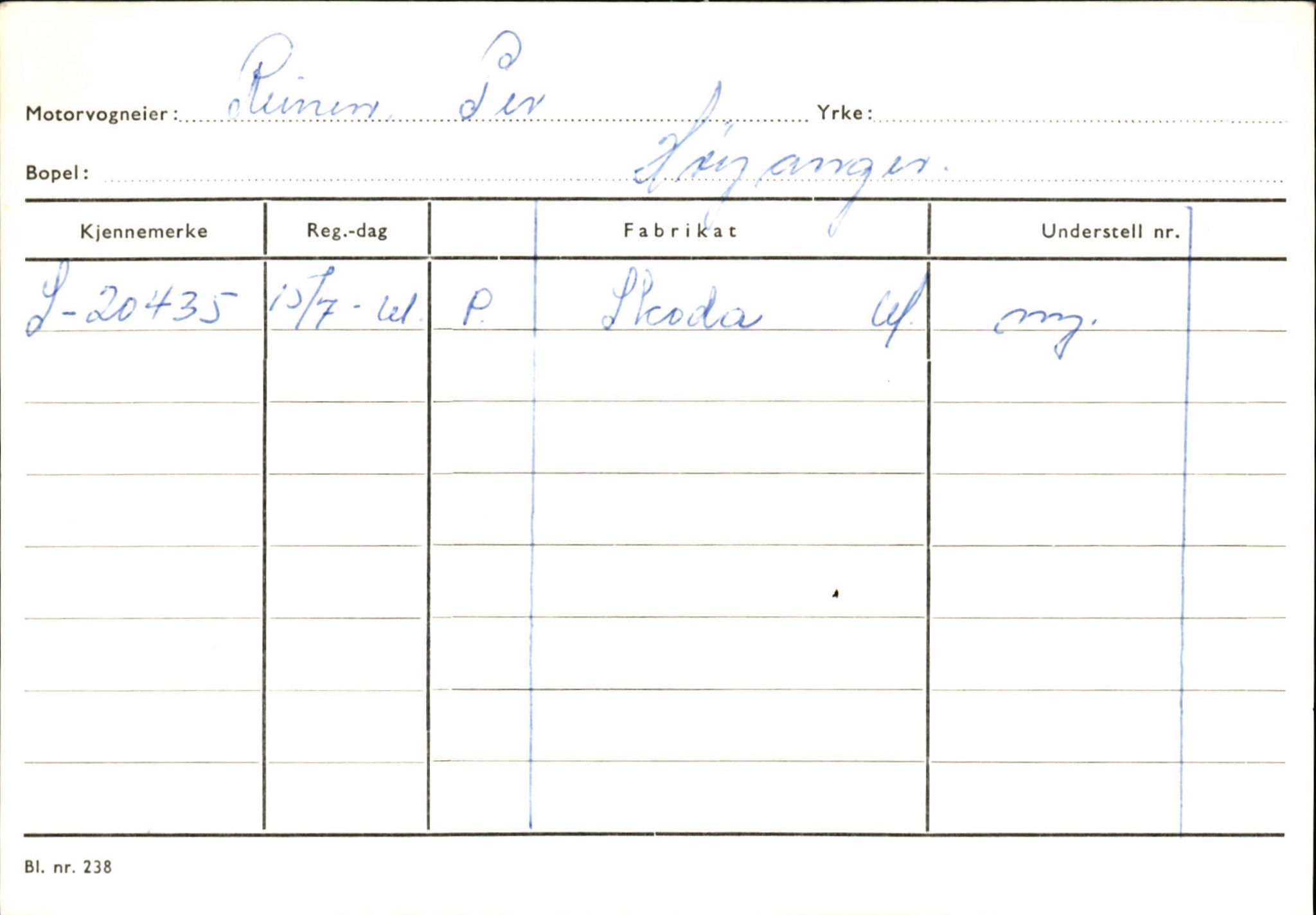 Statens vegvesen, Sogn og Fjordane vegkontor, AV/SAB-A-5301/4/F/L0131: Eigarregister Høyanger P-Å. Stryn S-Å, 1945-1975, p. 42