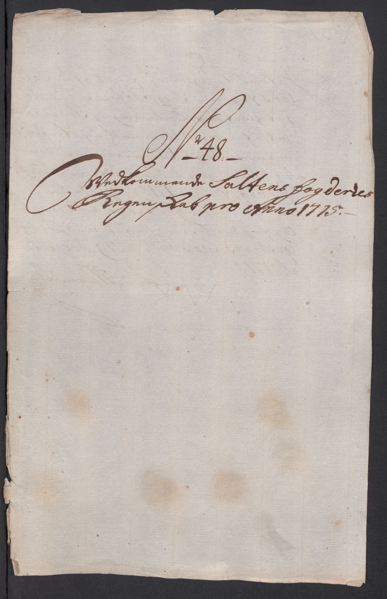 Rentekammeret inntil 1814, Reviderte regnskaper, Fogderegnskap, AV/RA-EA-4092/R66/L4585: Fogderegnskap Salten, 1715, p. 315