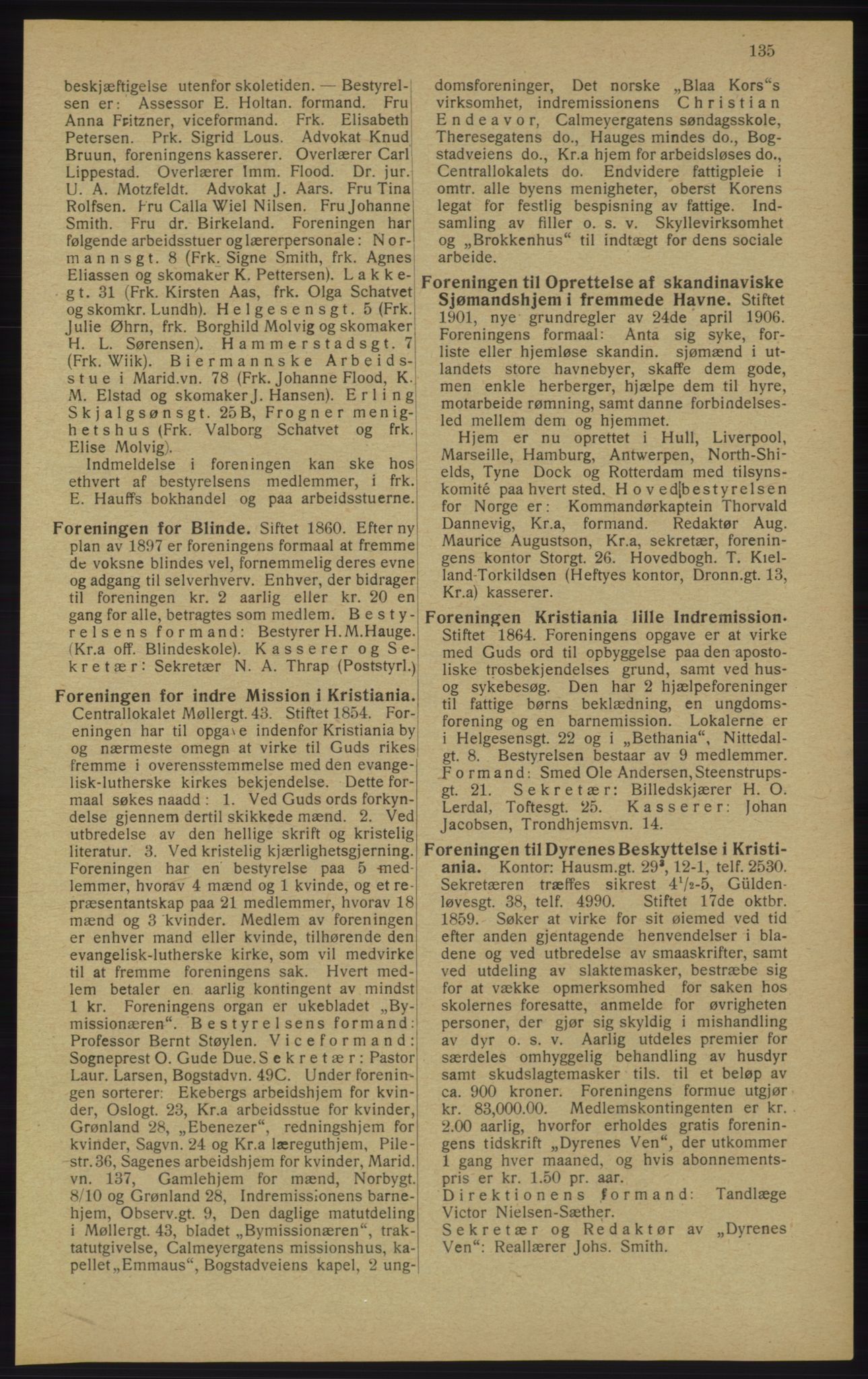 Kristiania/Oslo adressebok, PUBL/-, 1913, p. 137