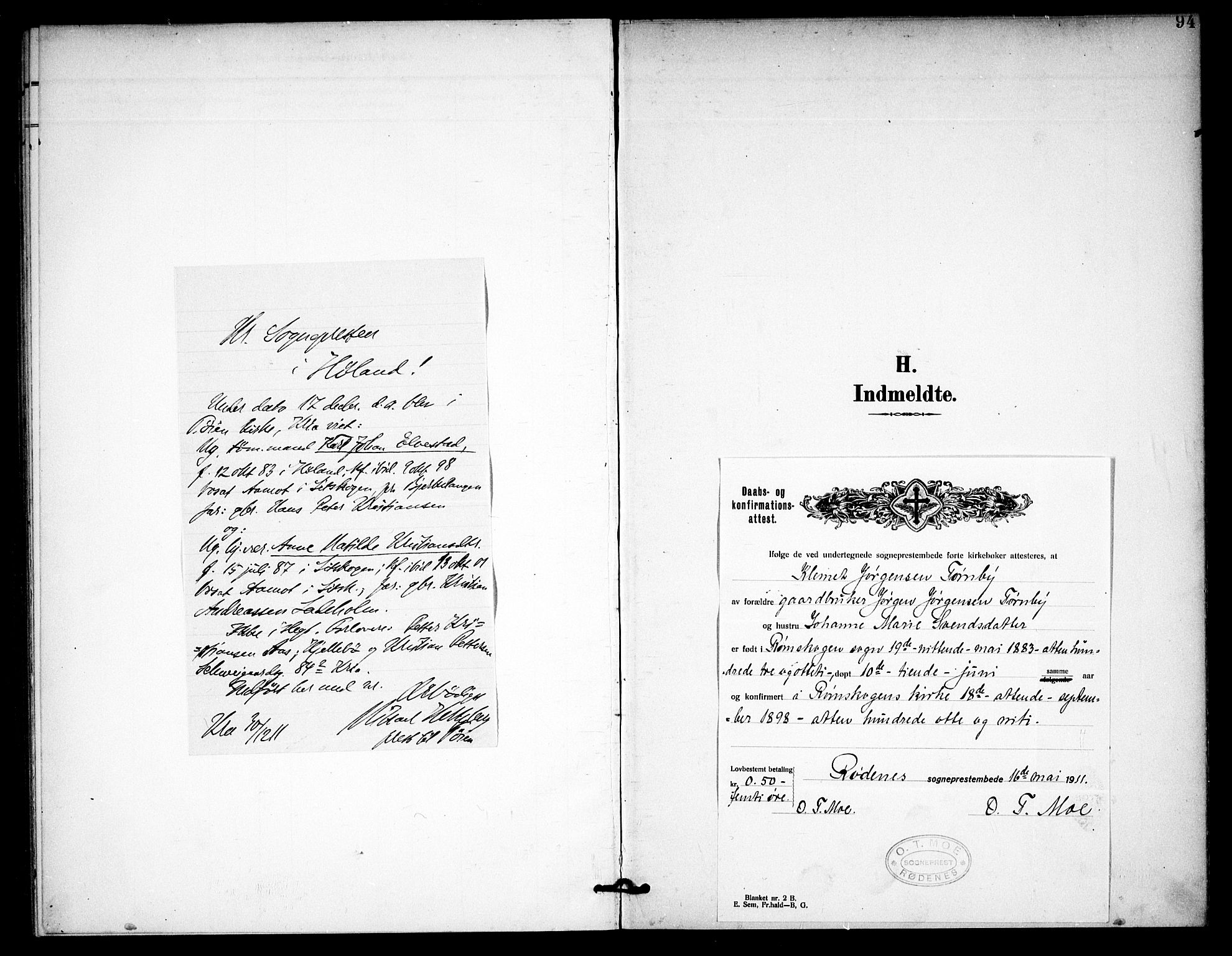 Høland prestekontor Kirkebøker, SAO/A-10346a/F/Fc/L0003: Parish register (official) no. III 3, 1897-1911, p. 94