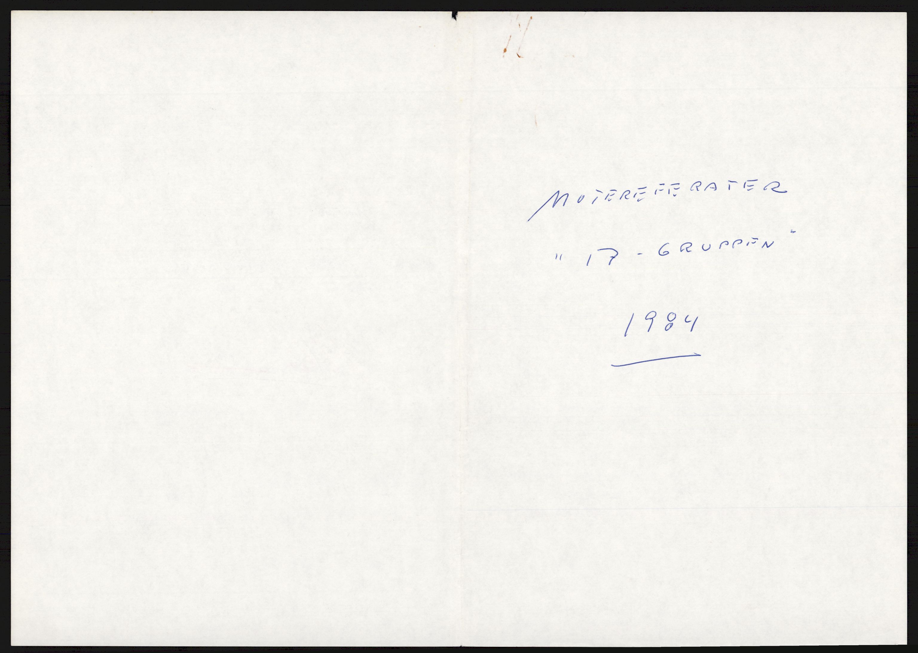 "17-Gruppen Kina", AV/RA-PA-1688/A/L0001: Møtereferater, 1979-1986, p. 65