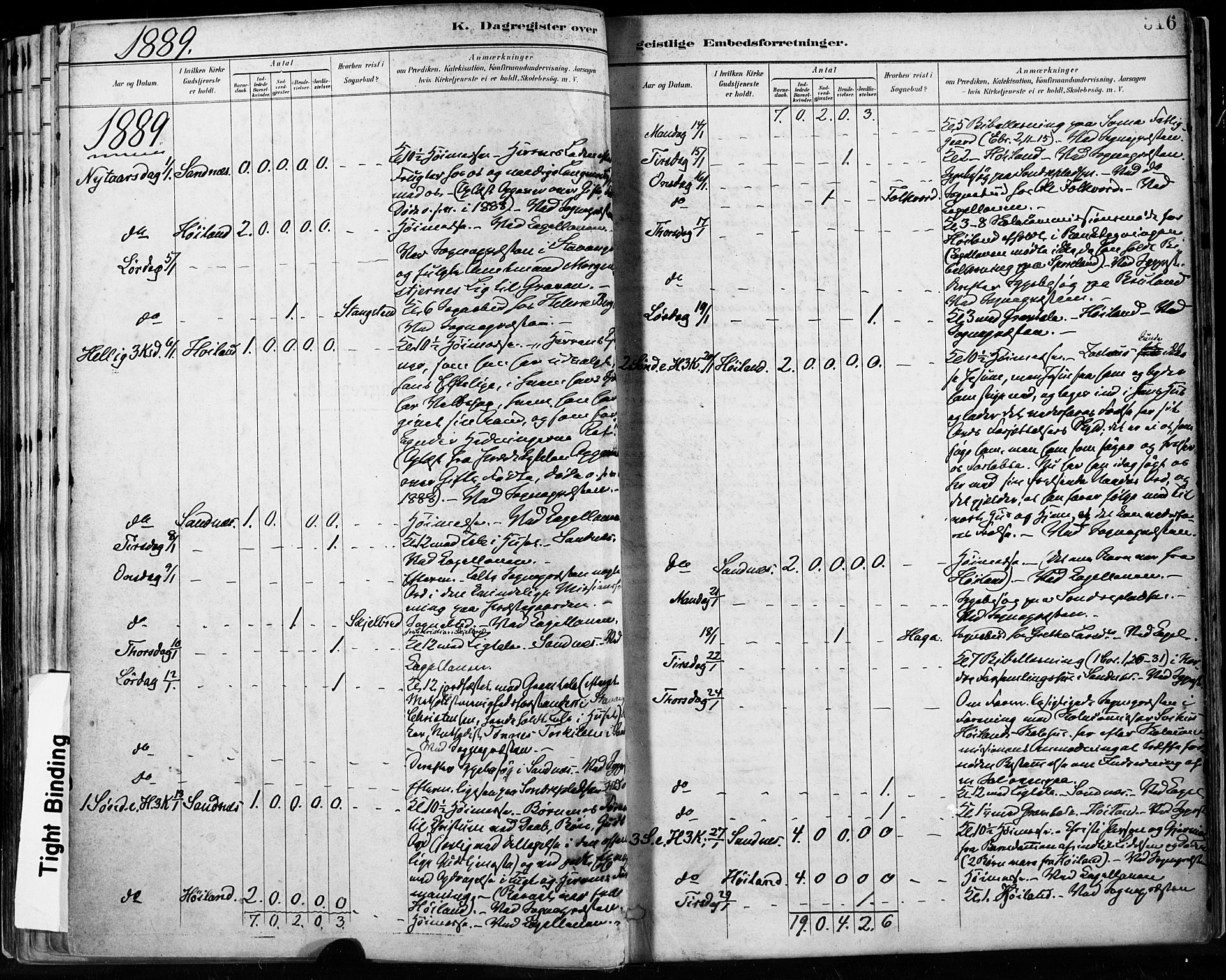 Høyland sokneprestkontor, SAST/A-101799/001/30BA/L0013: Parish register (official) no. A 13.2, 1889-1898, p. 316