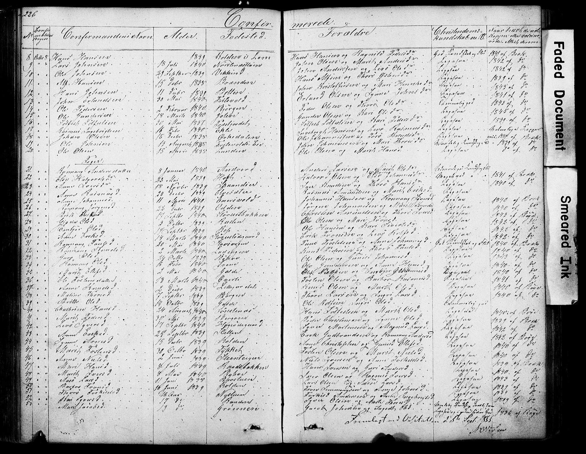 Lom prestekontor, SAH/PREST-070/L/L0012: Parish register (copy) no. 12, 1845-1873, p. 226-227
