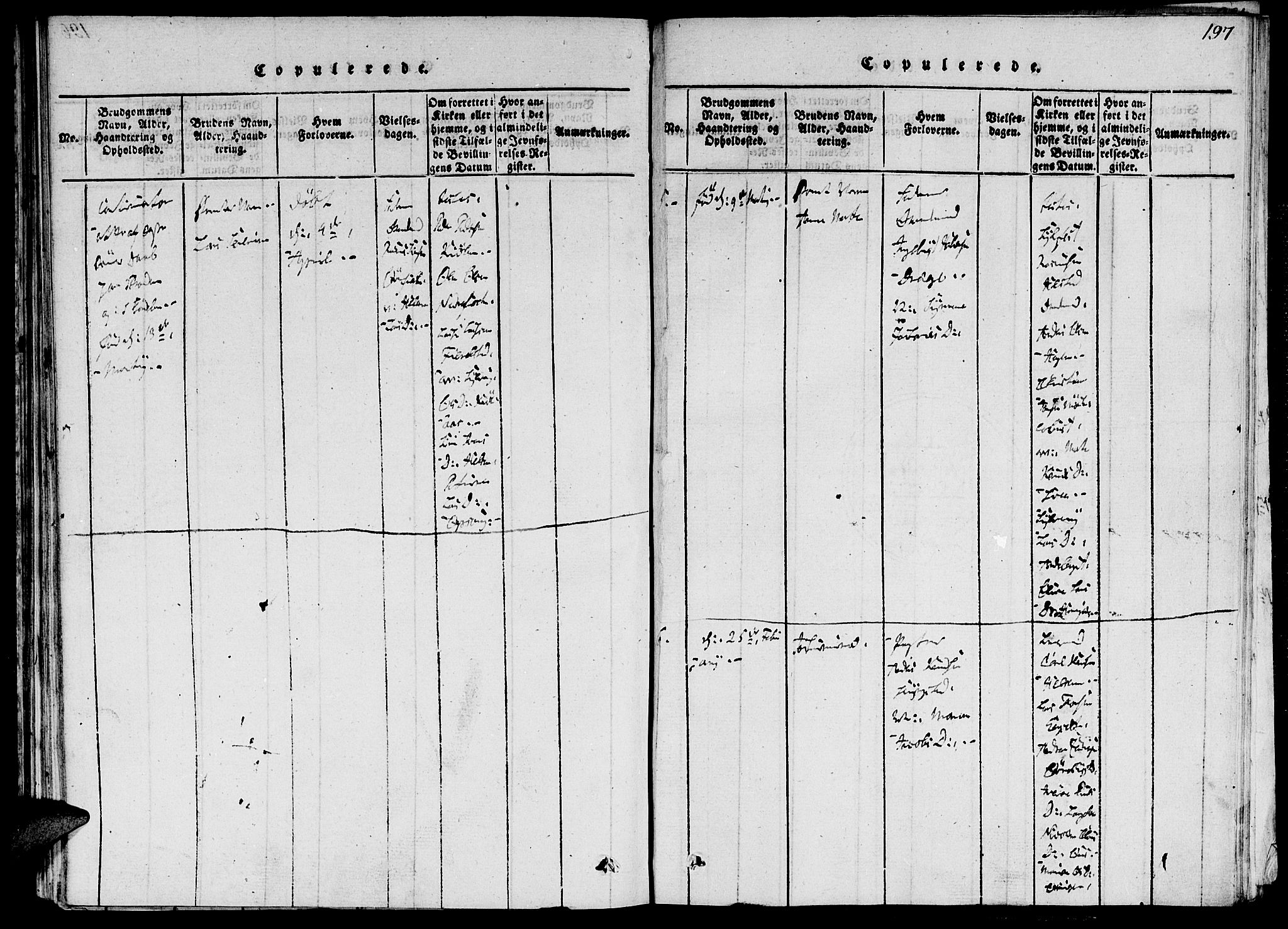 Ministerialprotokoller, klokkerbøker og fødselsregistre - Møre og Romsdal, AV/SAT-A-1454/520/L0273: Parish register (official) no. 520A03, 1817-1826, p. 197