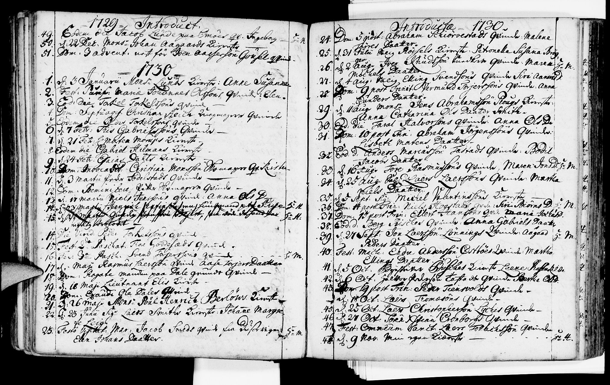 Domkirken sokneprestkontor, AV/SAST-A-101812/001/30/30BA/L0002: Parish register (official) no. A 2 /1, 1727-1738