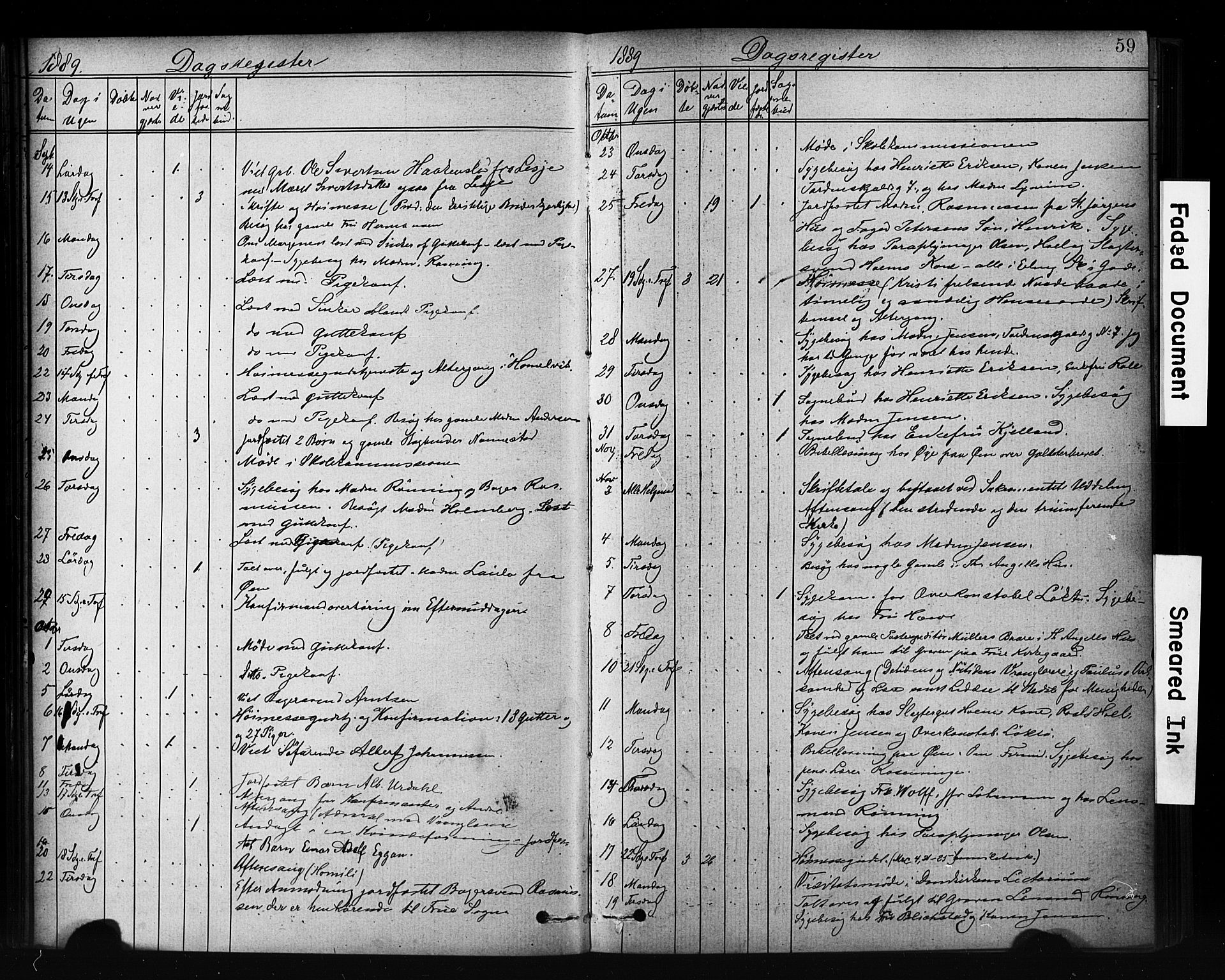 Ministerialprotokoller, klokkerbøker og fødselsregistre - Sør-Trøndelag, SAT/A-1456/601/L0071: Curate's parish register no. 601B04, 1882-1931, p. 59