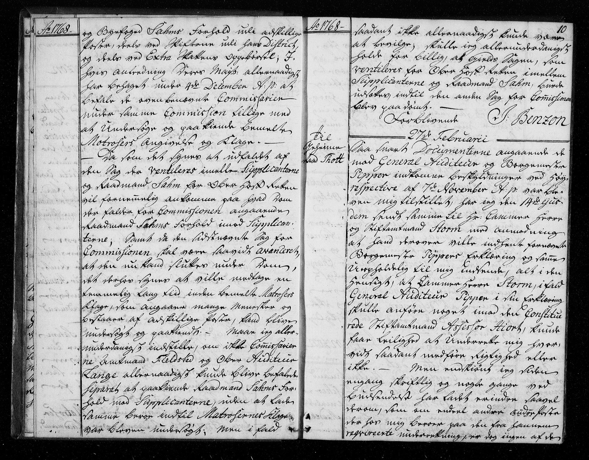 Stattholderembetet 1572-1771, AV/RA-EA-2870/Bf/L0007: Stattholderprotokoll (allmenn kopibok), 1768-1769, p. 9b-10a