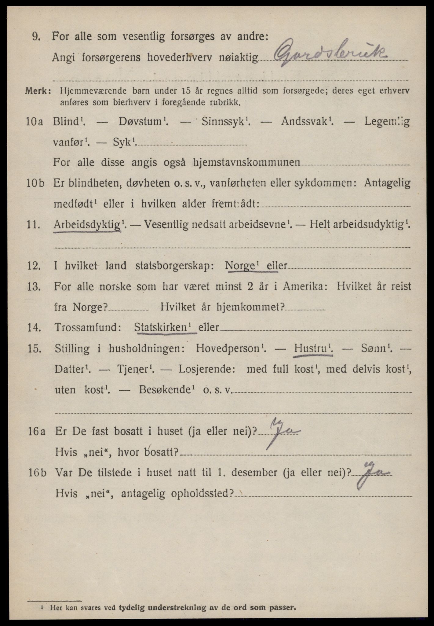 SAT, 1920 census for Vatne, 1920, p. 2169