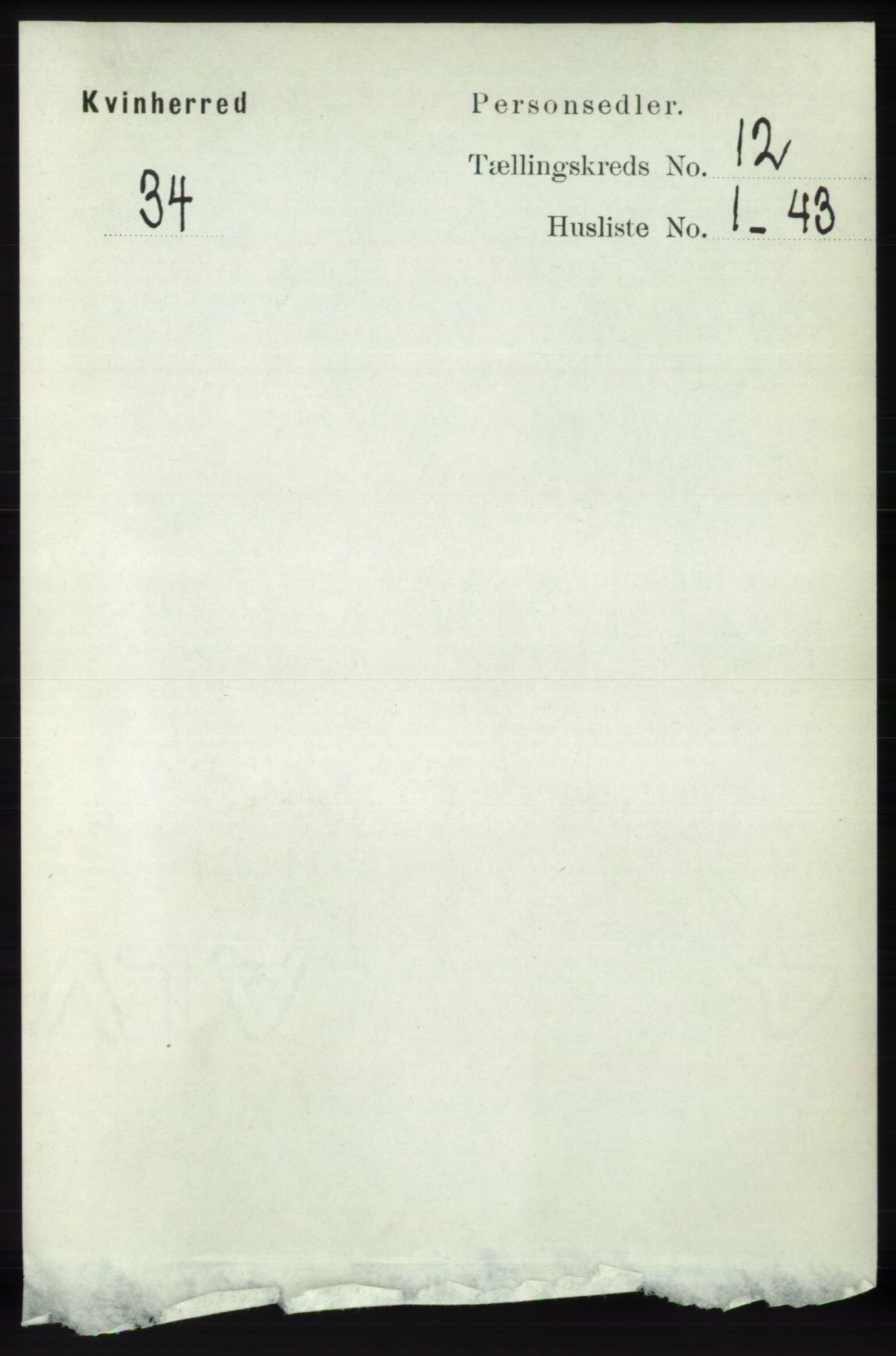 RA, 1891 census for 1224 Kvinnherad, 1891, p. 3964