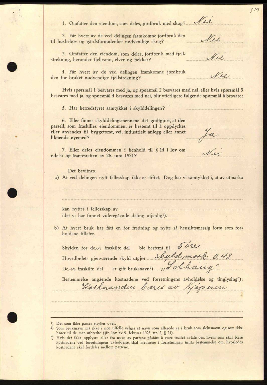 Nordmøre sorenskriveri, AV/SAT-A-4132/1/2/2Ca: Mortgage book no. A97, 1944-1944, Diary no: : 731/1944