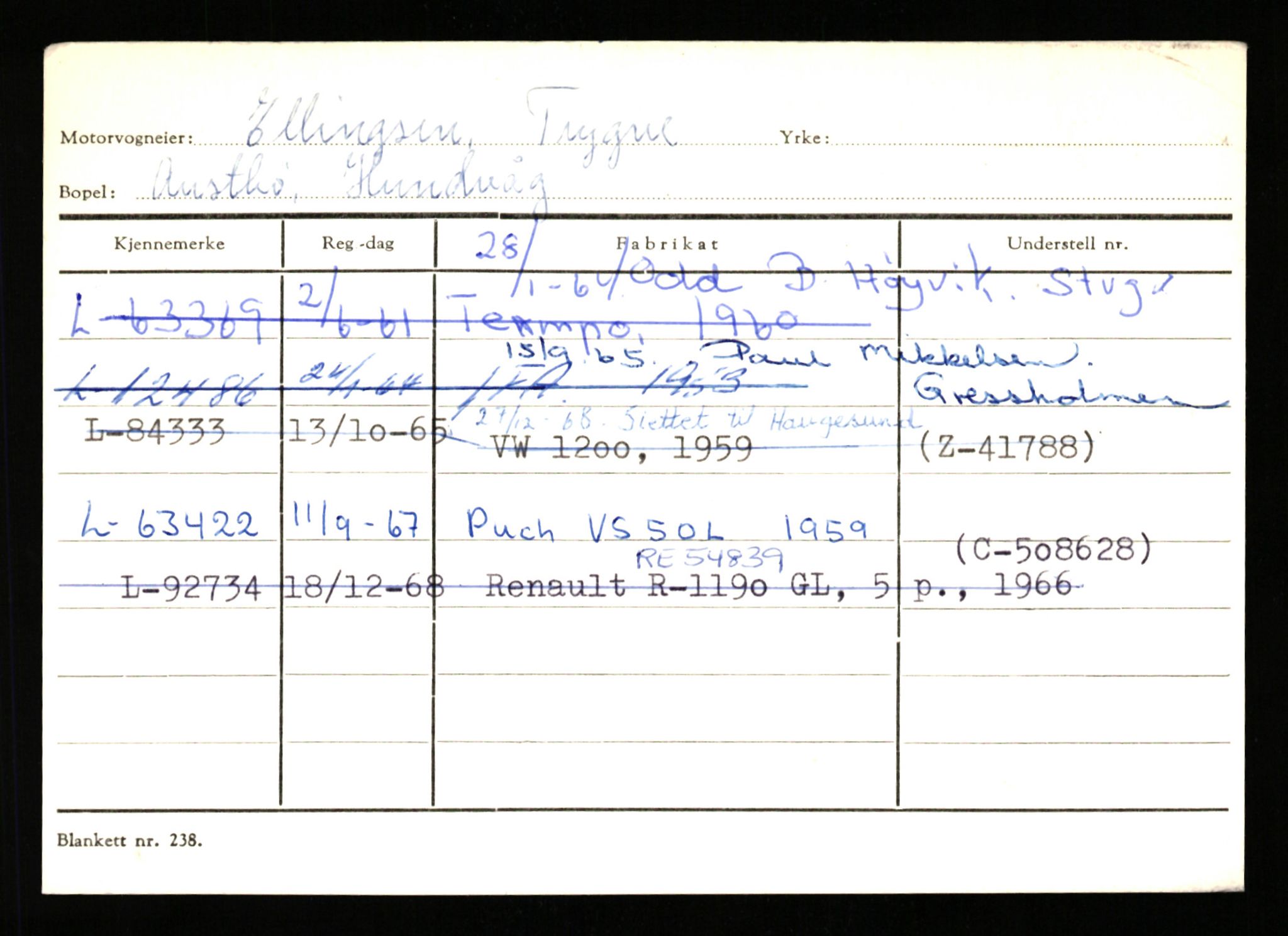 Stavanger trafikkstasjon, AV/SAST-A-101942/0/H/L0007: Egerøy - Eppeland, 1930-1971, p. 2263