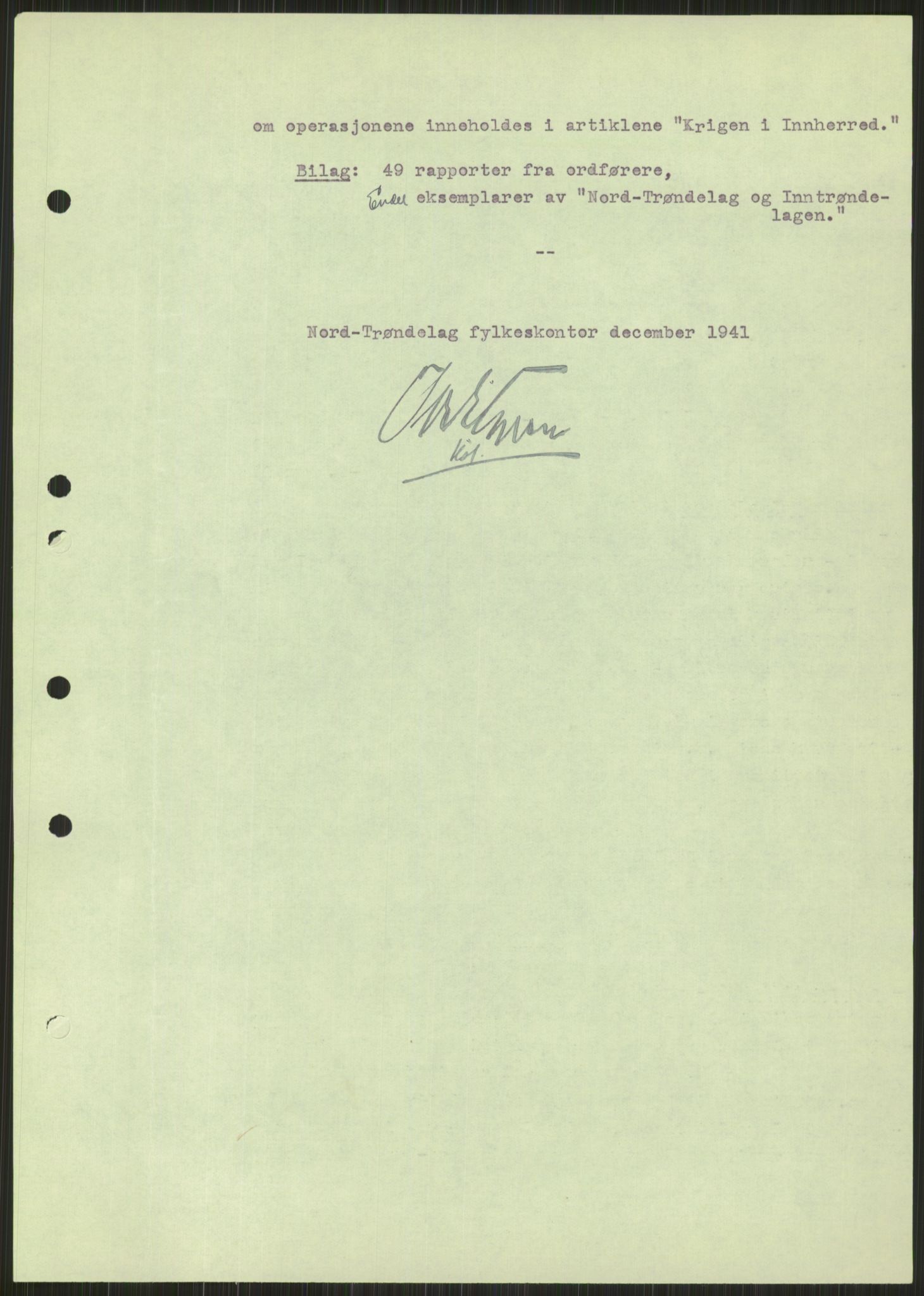 Forsvaret, Forsvarets krigshistoriske avdeling, AV/RA-RAFA-2017/Y/Ya/L0016: II-C-11-31 - Fylkesmenn.  Rapporter om krigsbegivenhetene 1940., 1940, p. 359