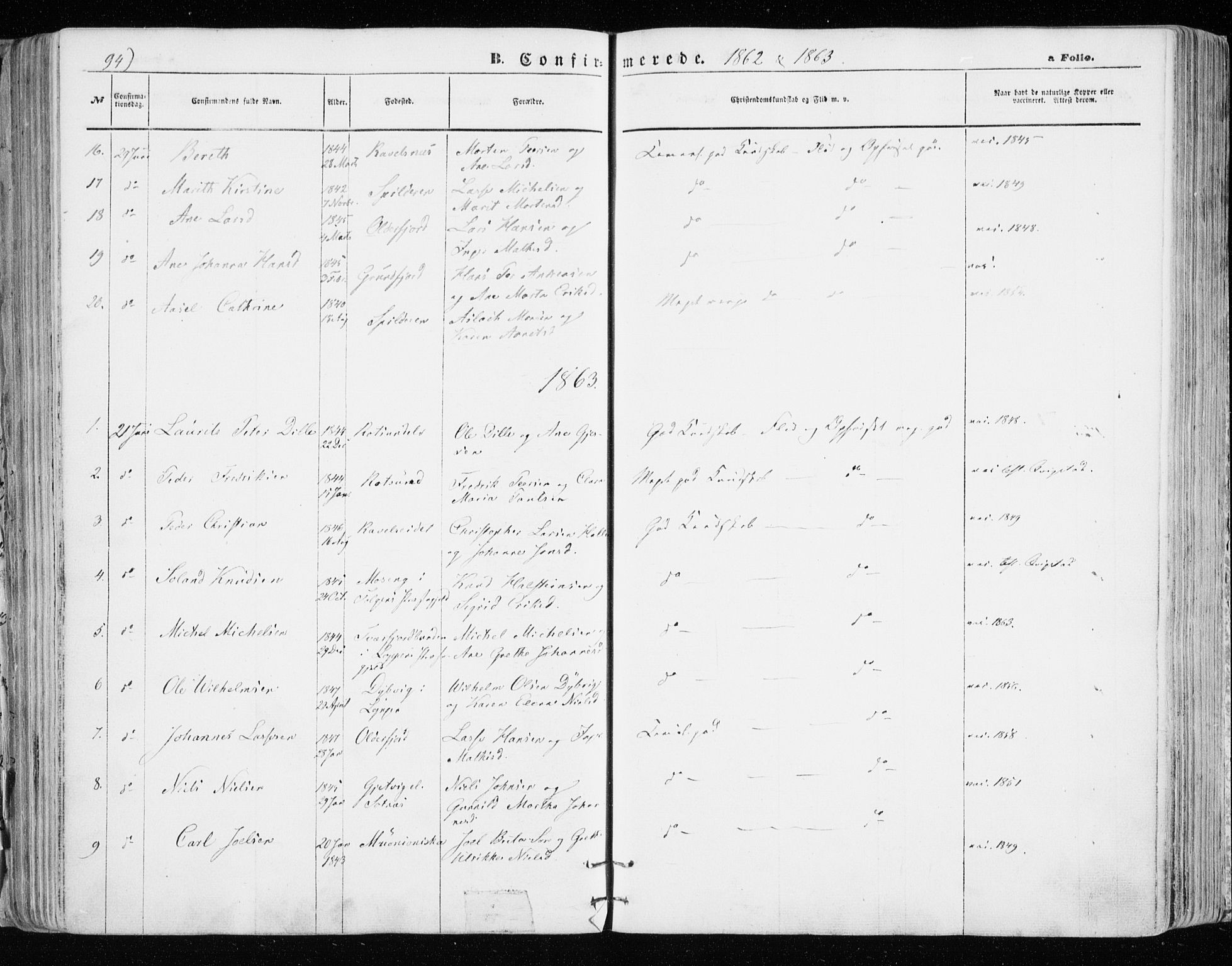 Skjervøy sokneprestkontor, SATØ/S-1300/H/Ha/Haa/L0007kirke: Parish register (official) no. 7, 1860-1870, p. 94