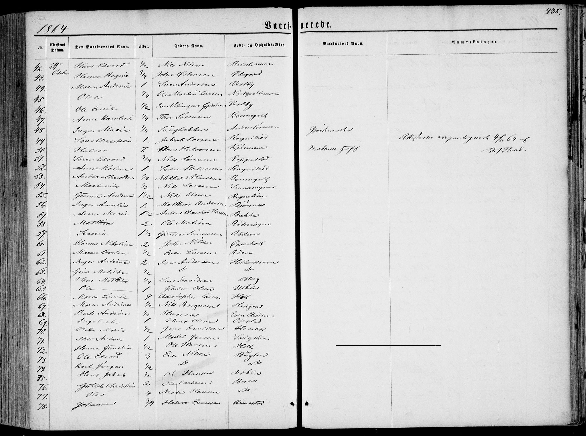 Hedrum kirkebøker, AV/SAKO-A-344/F/Fa/L0007: Parish register (official) no. I 7, 1857-1868, p. 438