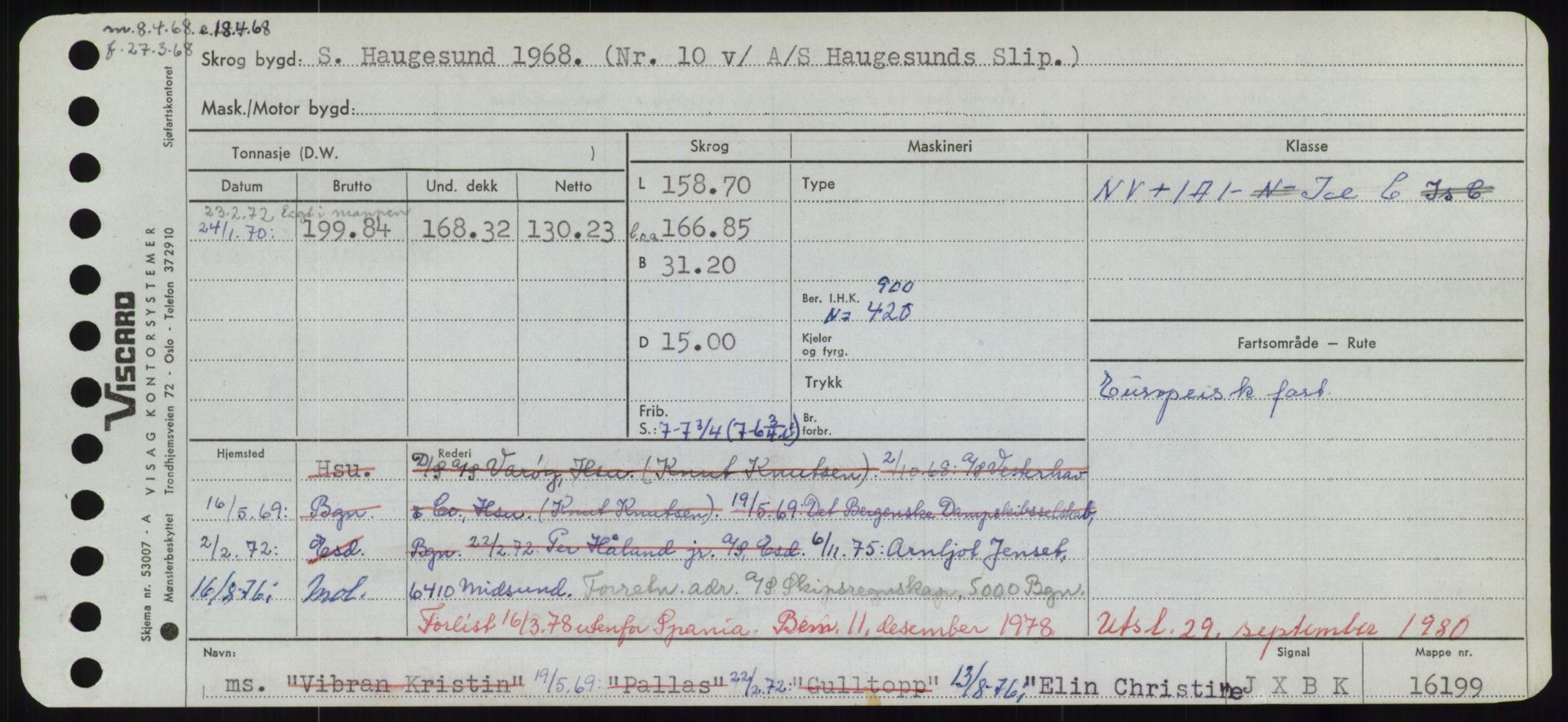 Sjøfartsdirektoratet med forløpere, Skipsmålingen, RA/S-1627/H/Hd/L0009: Fartøy, E, p. 303