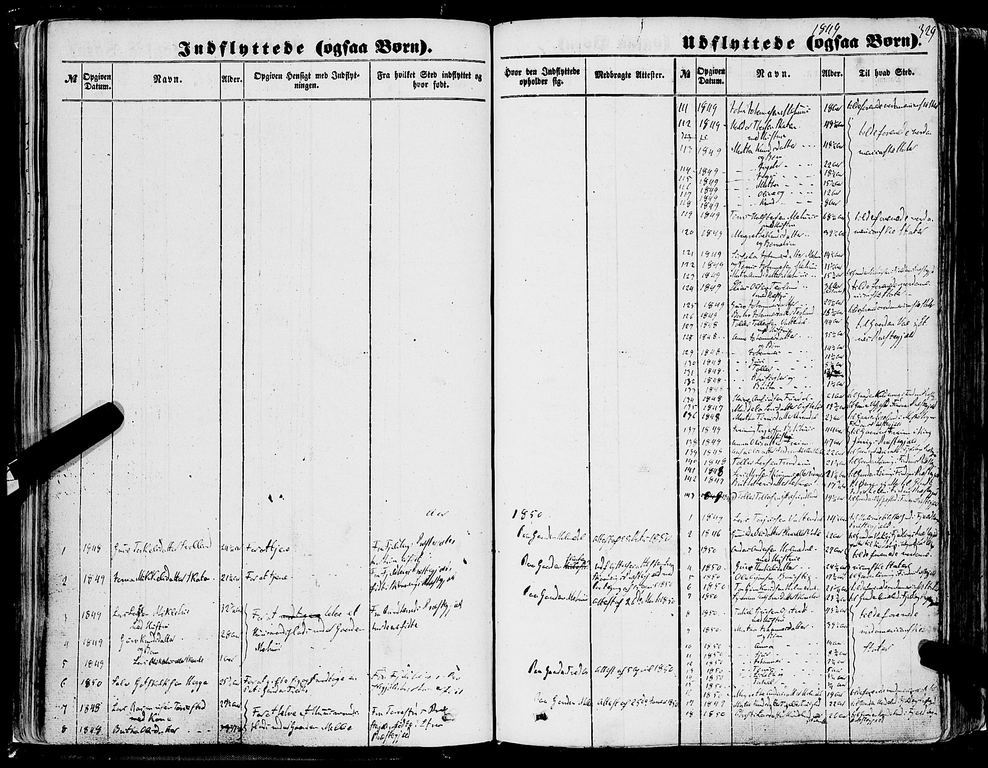 Skånevik sokneprestembete, SAB/A-77801/H/Haa: Parish register (official) no. A 5II, 1848-1869, p. 329