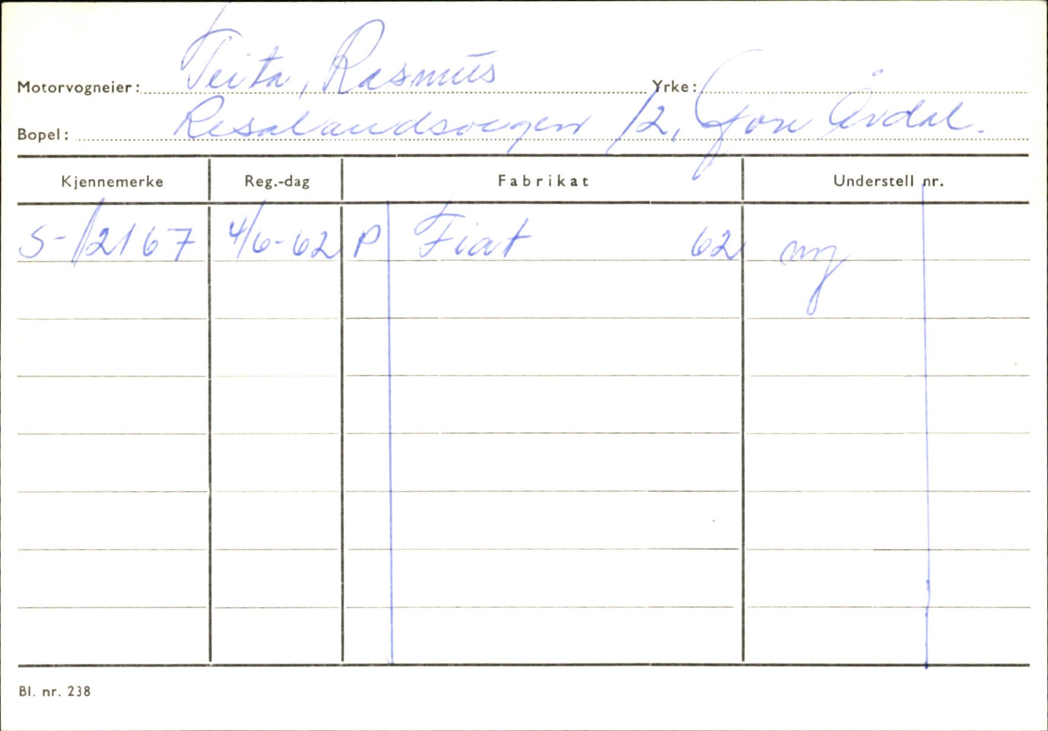 Statens vegvesen, Sogn og Fjordane vegkontor, AV/SAB-A-5301/4/F/L0146: Registerkort Årdal R-Å samt diverse kort, 1945-1975, p. 872