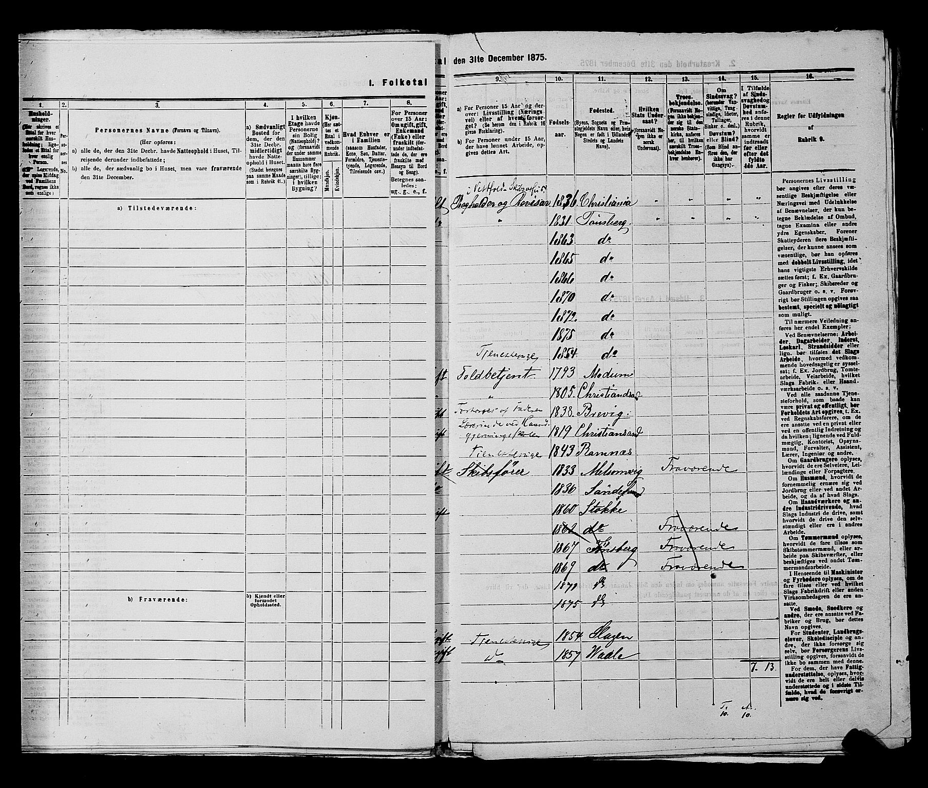 SAKO, 1875 census for 0705P Tønsberg, 1875, p. 233