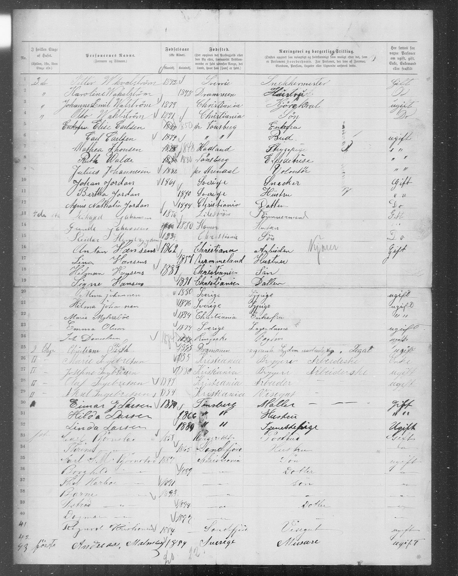 OBA, Municipal Census 1899 for Kristiania, 1899, p. 8461