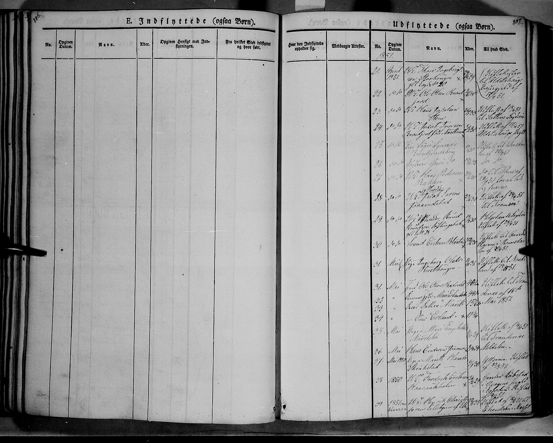 Lesja prestekontor, SAH/PREST-068/H/Ha/Haa/L0006: Parish register (official) no. 6B, 1843-1854, p. 806-807