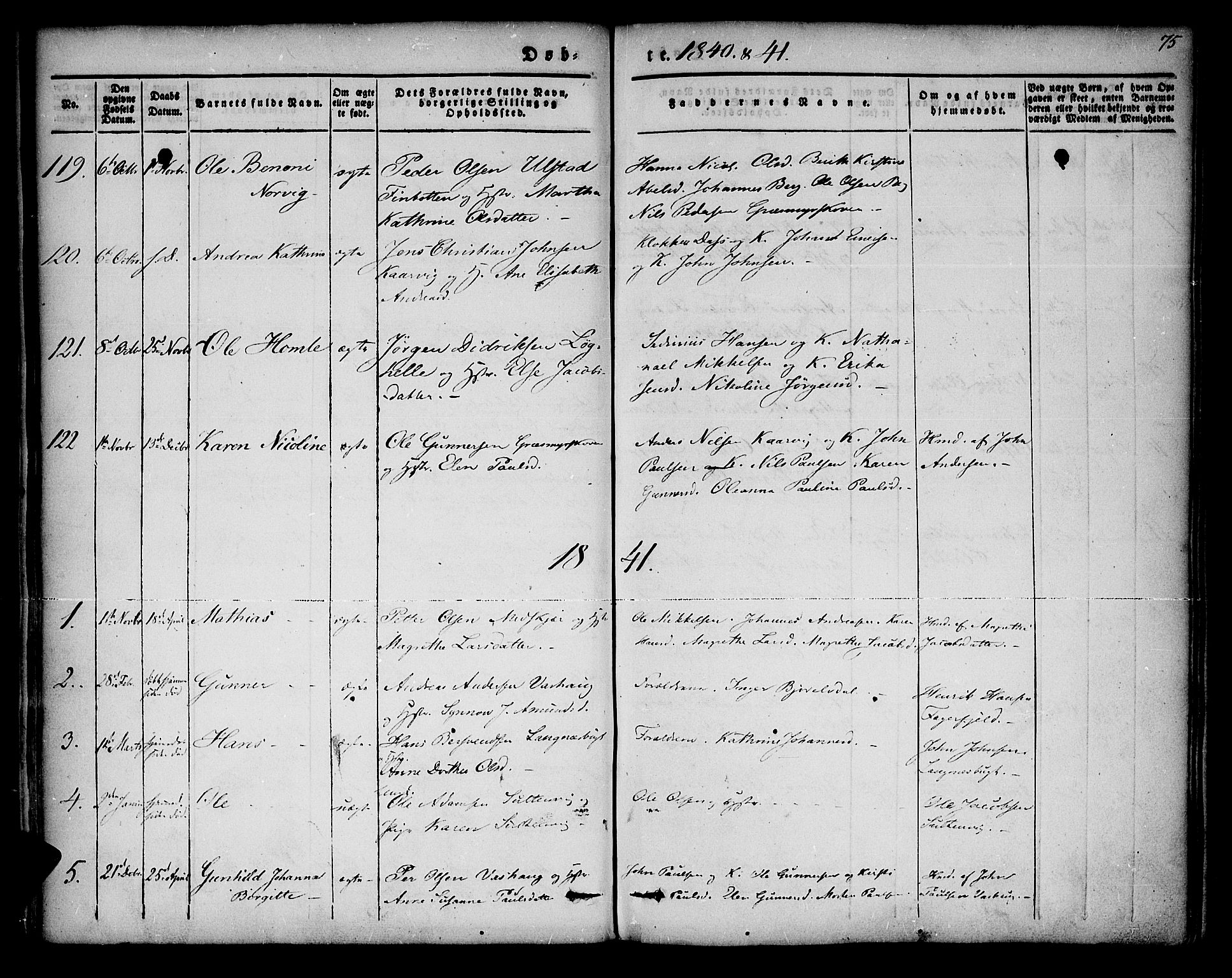 Lenvik sokneprestembete, SATØ/S-1310/H/Ha/Haa/L0004kirke: Parish register (official) no. 4, 1832-1844, p. 75
