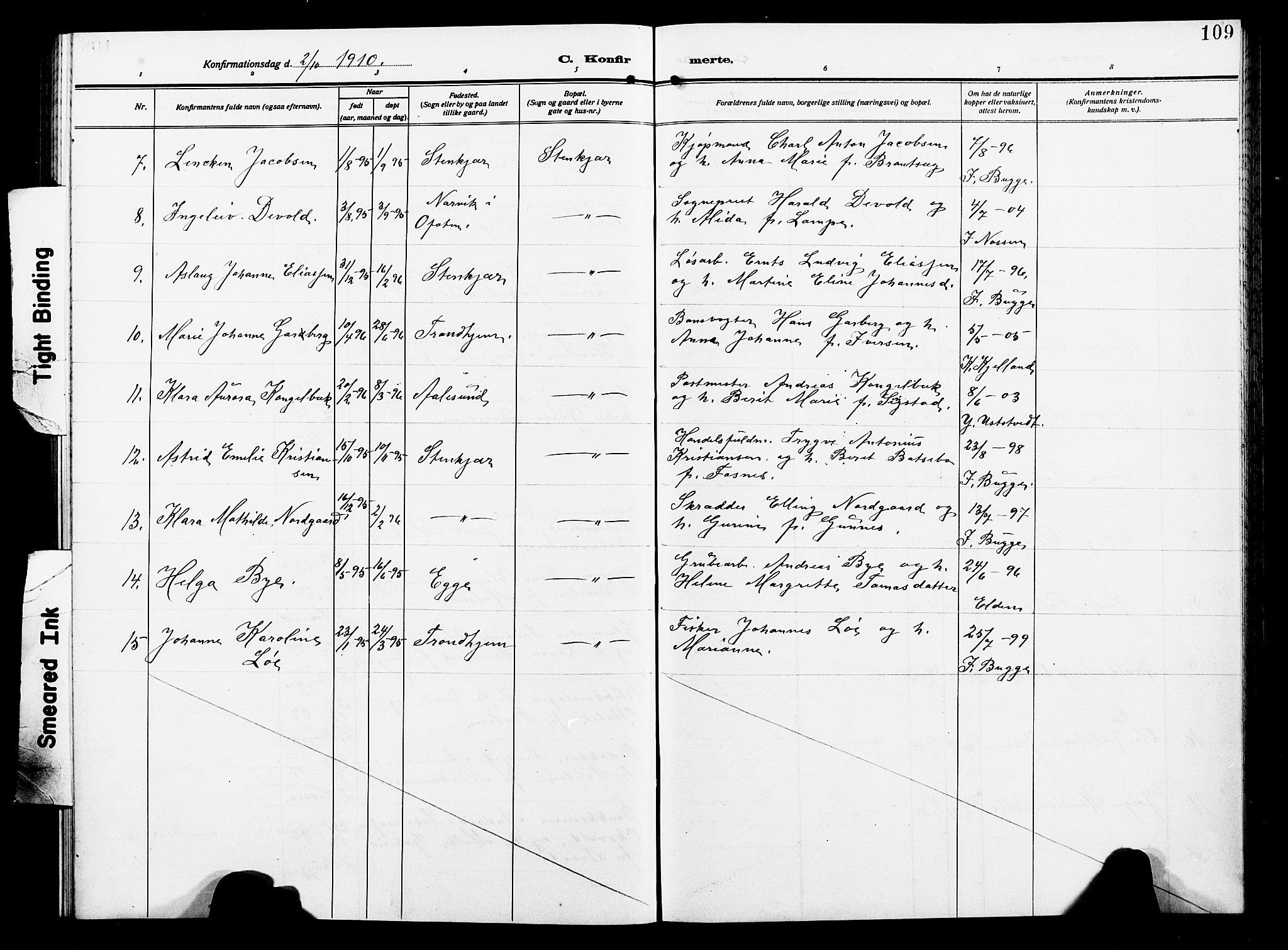 Ministerialprotokoller, klokkerbøker og fødselsregistre - Nord-Trøndelag, SAT/A-1458/739/L0376: Parish register (copy) no. 739C04, 1908-1917, p. 109
