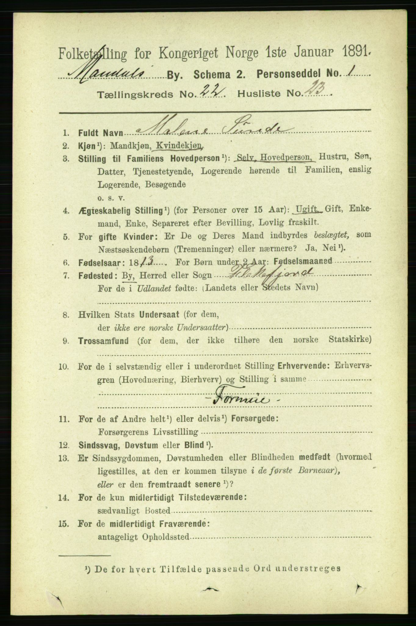 RA, 1891 census for 1002 Mandal, 1891, p. 4293