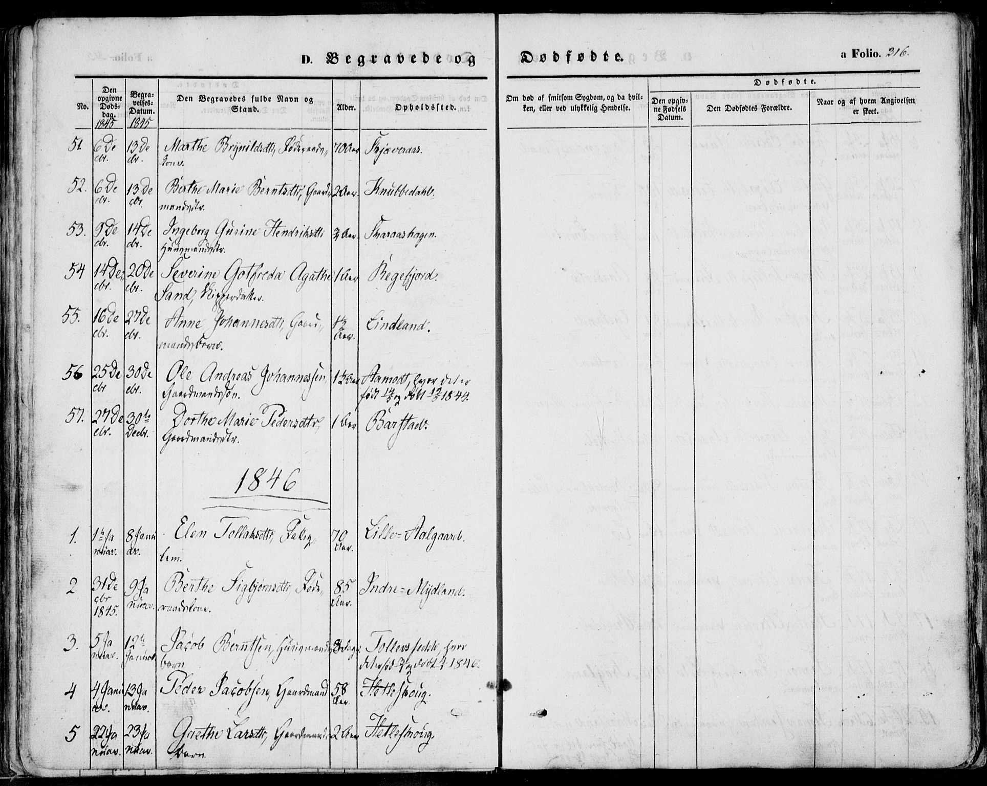 Sokndal sokneprestkontor, SAST/A-101808: Parish register (official) no. A 8.2, 1842-1857, p. 316