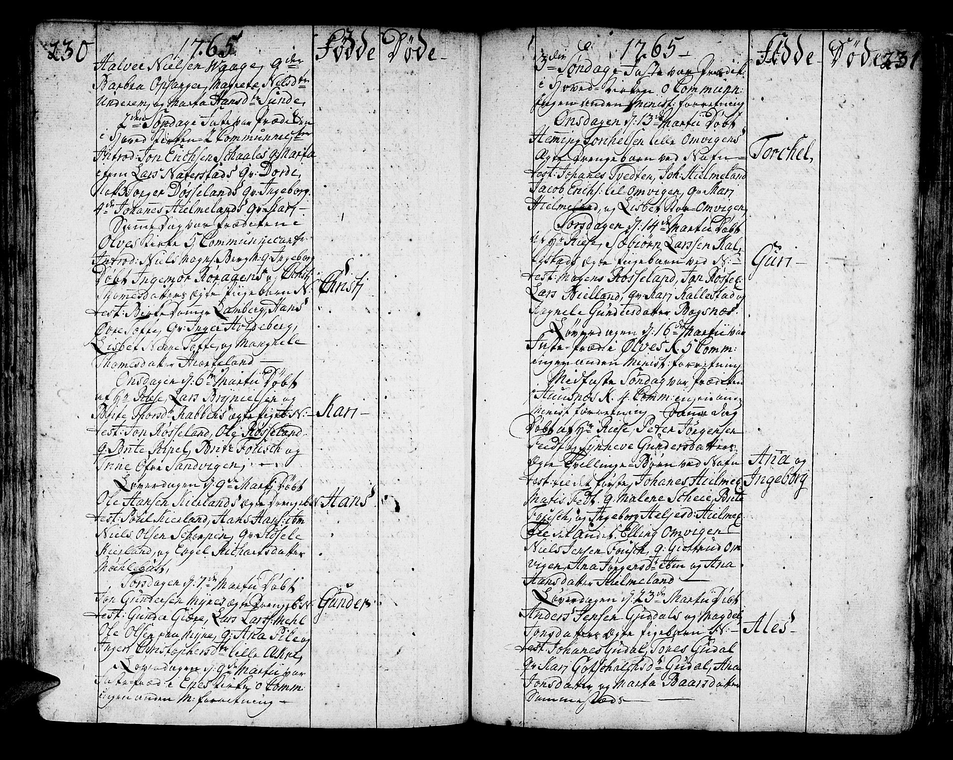 Kvinnherad sokneprestembete, SAB/A-76401/H/Haa: Parish register (official) no. A 3, 1754-1777, p. 230-231