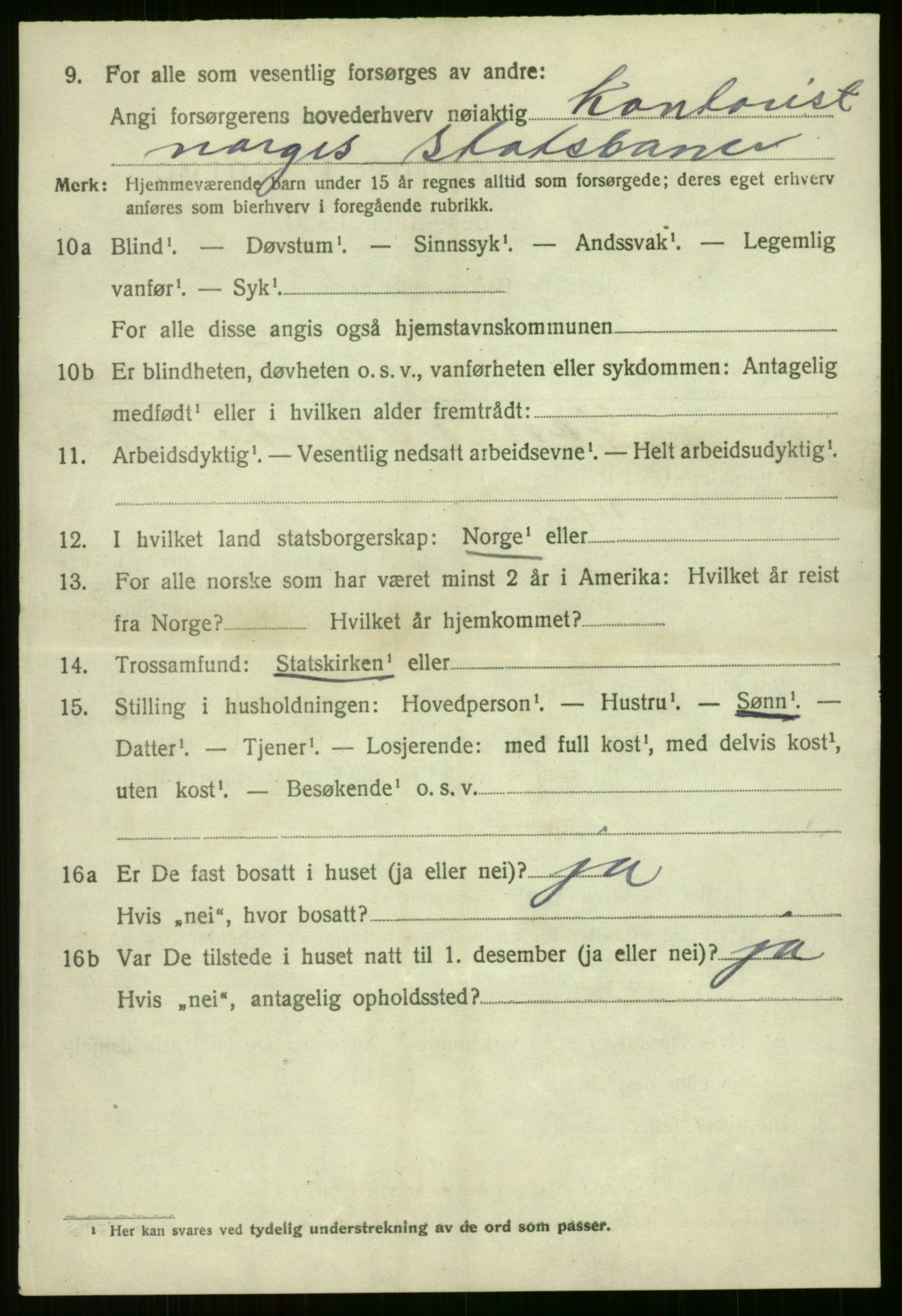 SAB, 1920 census for Voss, 1920, p. 5922