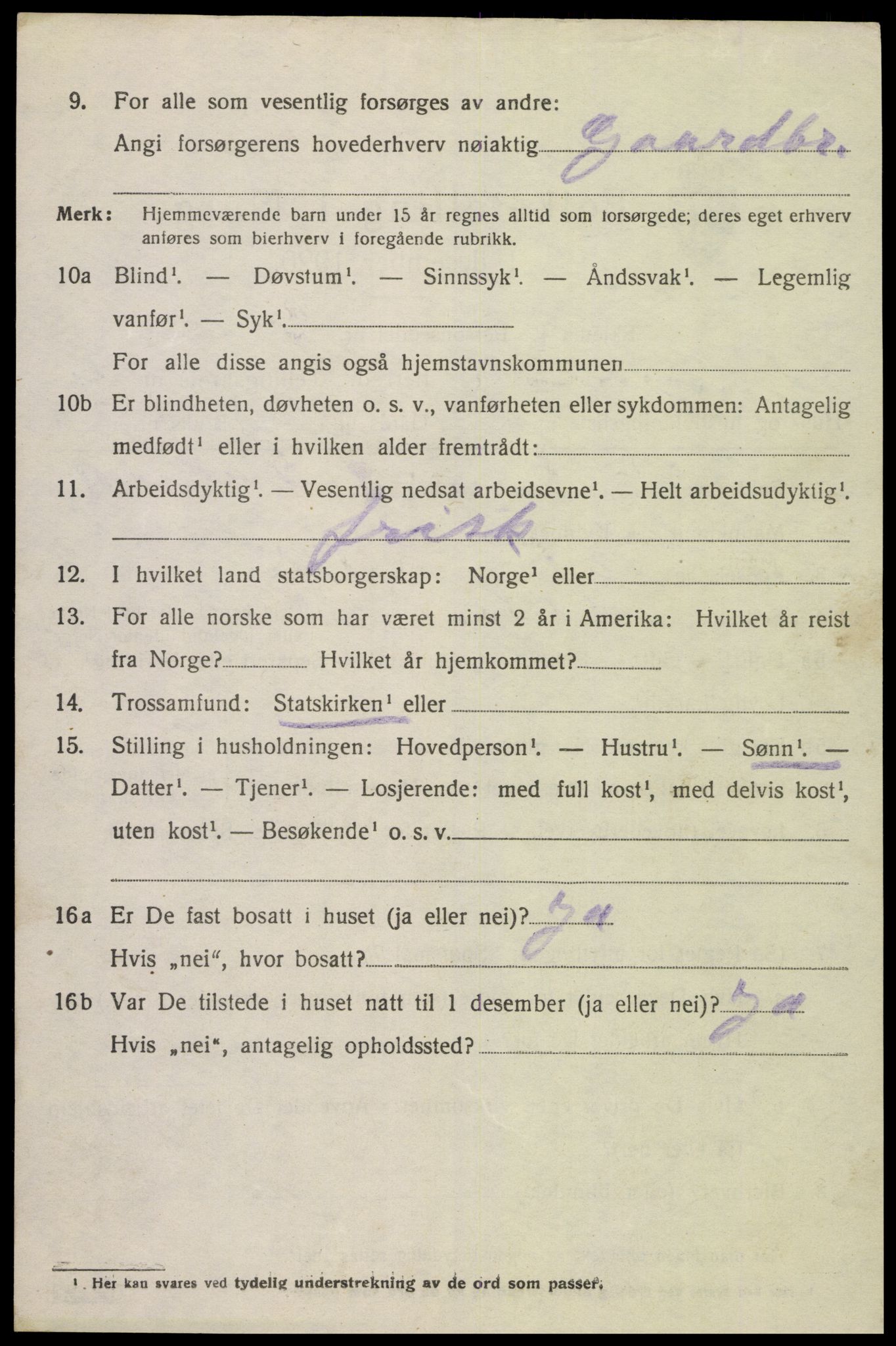 SAK, 1920 census for Spangereid, 1920, p. 3668