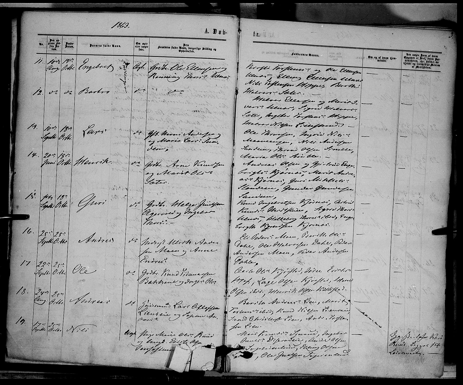 Nord-Aurdal prestekontor, SAH/PREST-132/H/Ha/Haa/L0008: Parish register (official) no. 8, 1863-1875, p. 3