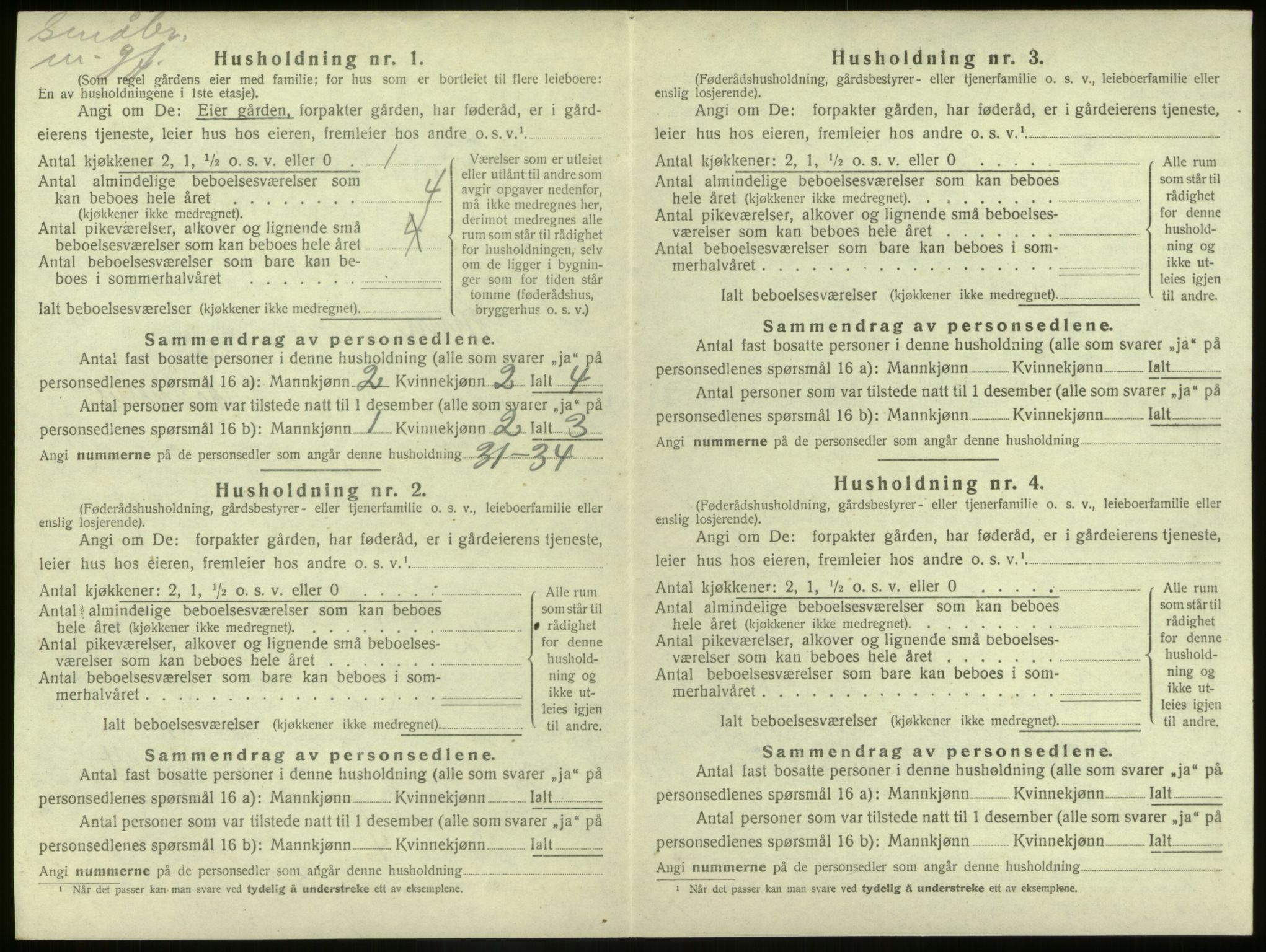 SAB, 1920 census for Kinn, 1920, p. 236