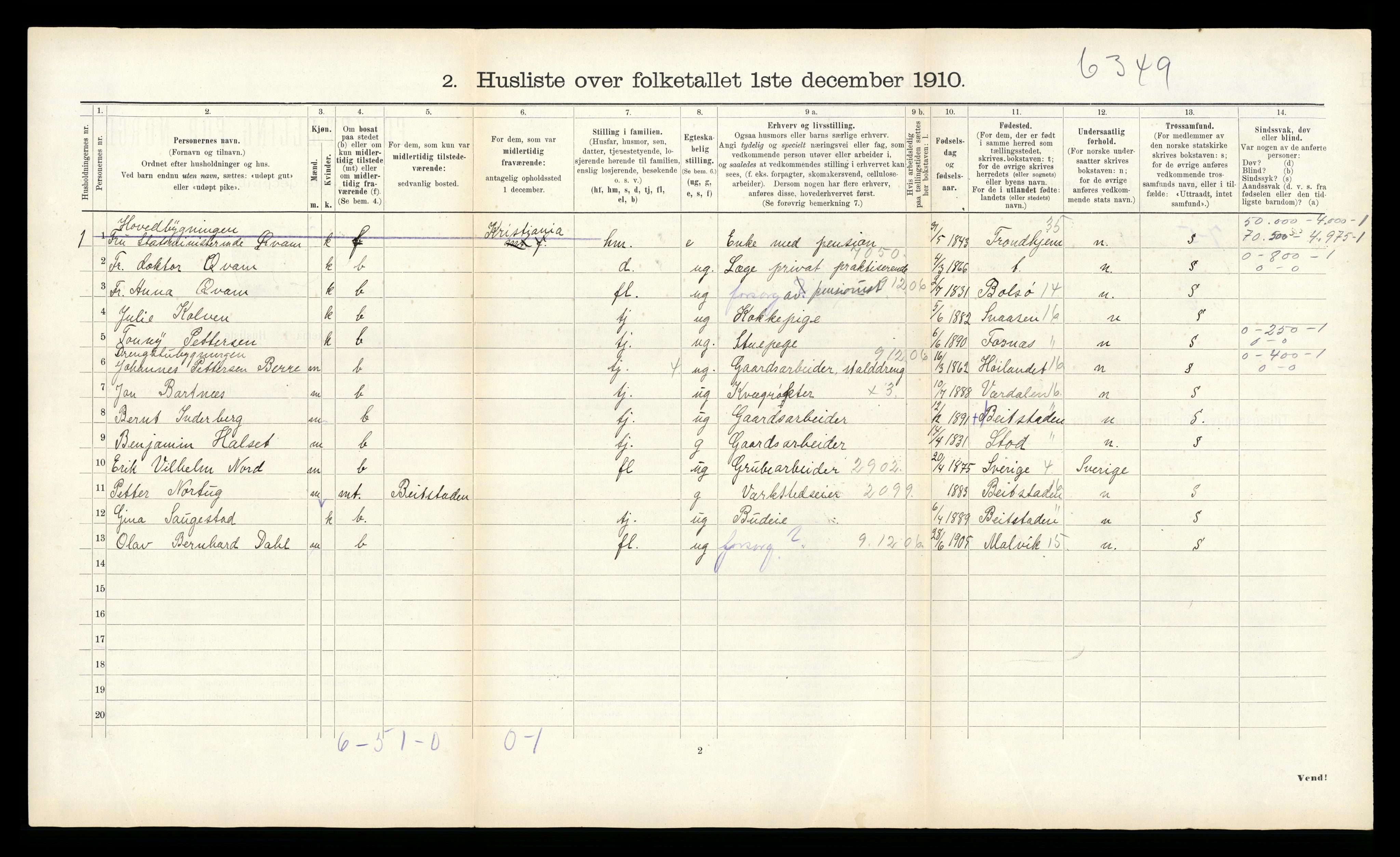 RA, 1910 census for Egge, 1910, p. 392