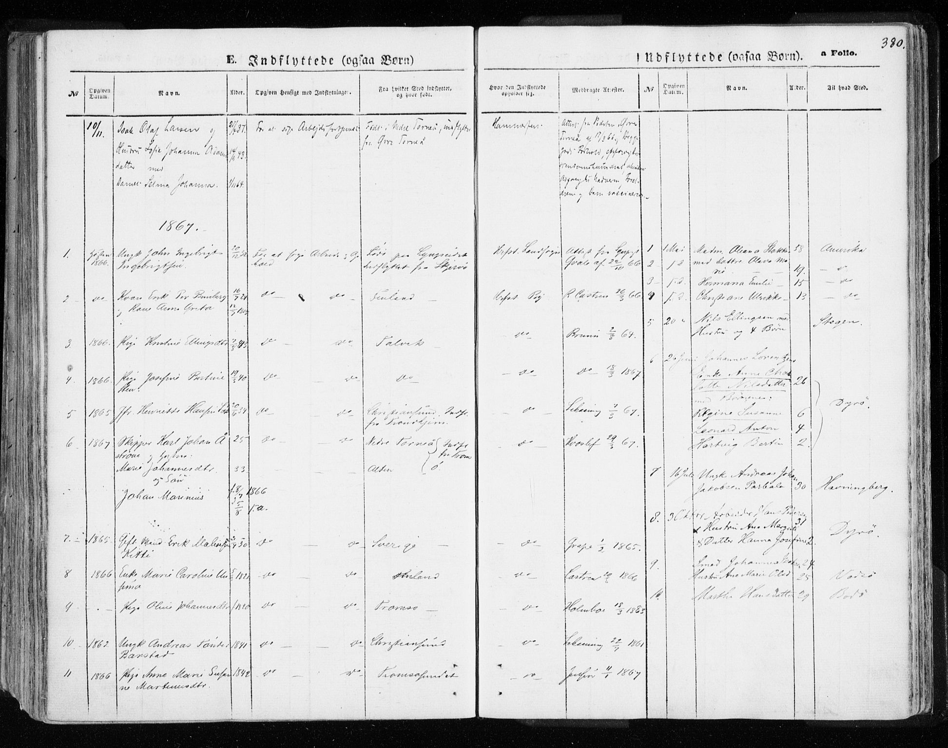 Hammerfest sokneprestkontor, SATØ/S-1347/H/Ha/L0005.kirke: Parish register (official) no. 5, 1857-1869, p. 380