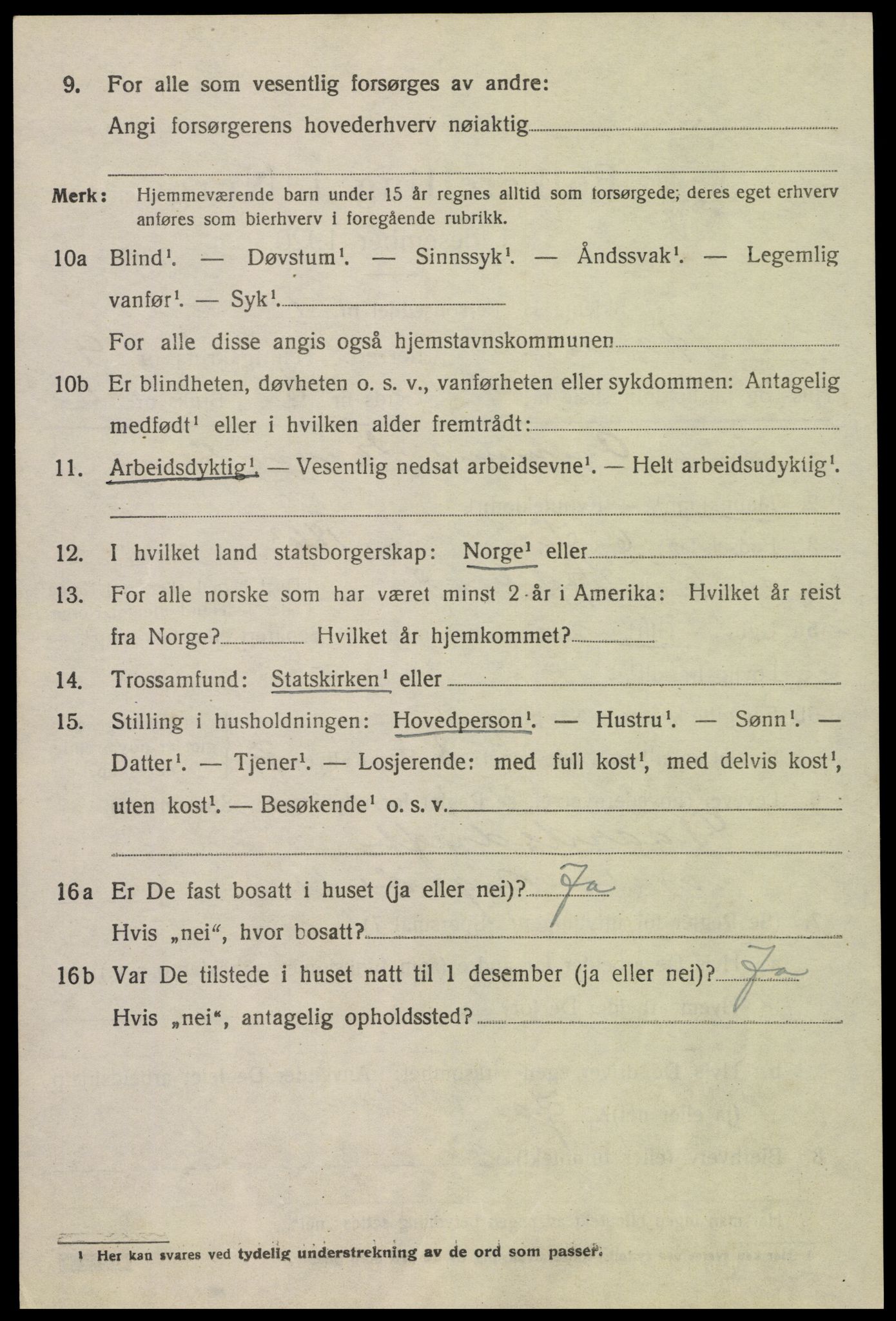 SAK, 1920 census for Åmli, 1920, p. 3470