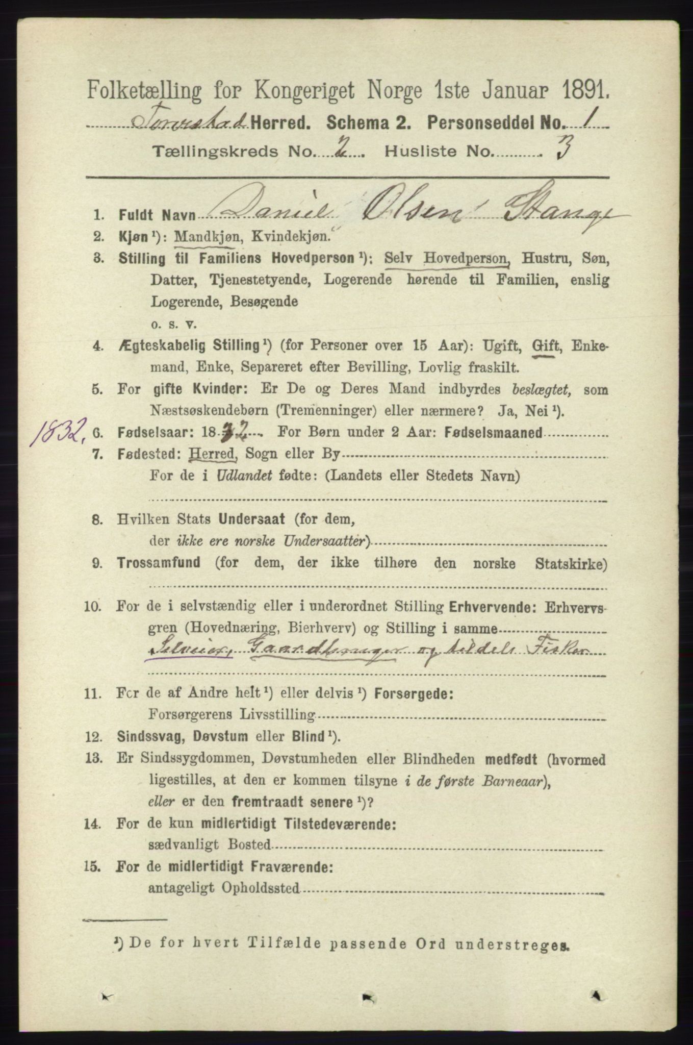 RA, 1891 census for 1152 Torvastad, 1891, p. 521