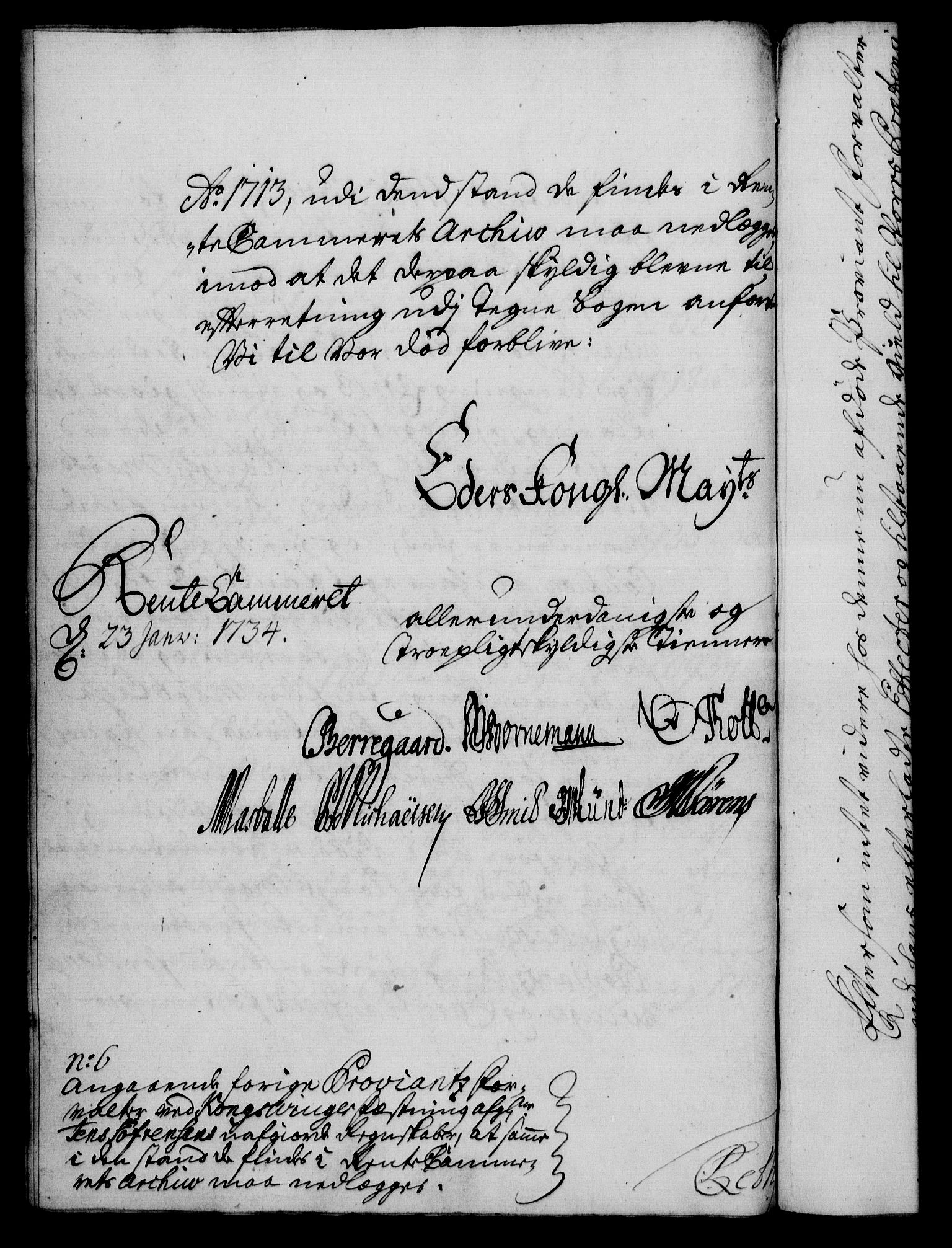 Rentekammeret, Kammerkanselliet, AV/RA-EA-3111/G/Gf/Gfa/L0017: Norsk relasjons- og resolusjonsprotokoll (merket RK 52.17), 1734, p. 58