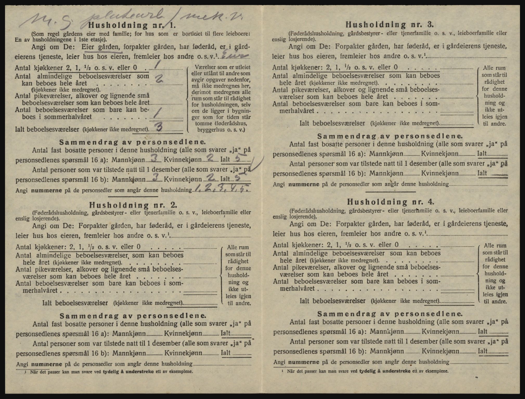 SAO, 1920 census for Glemmen, 1920, p. 1136