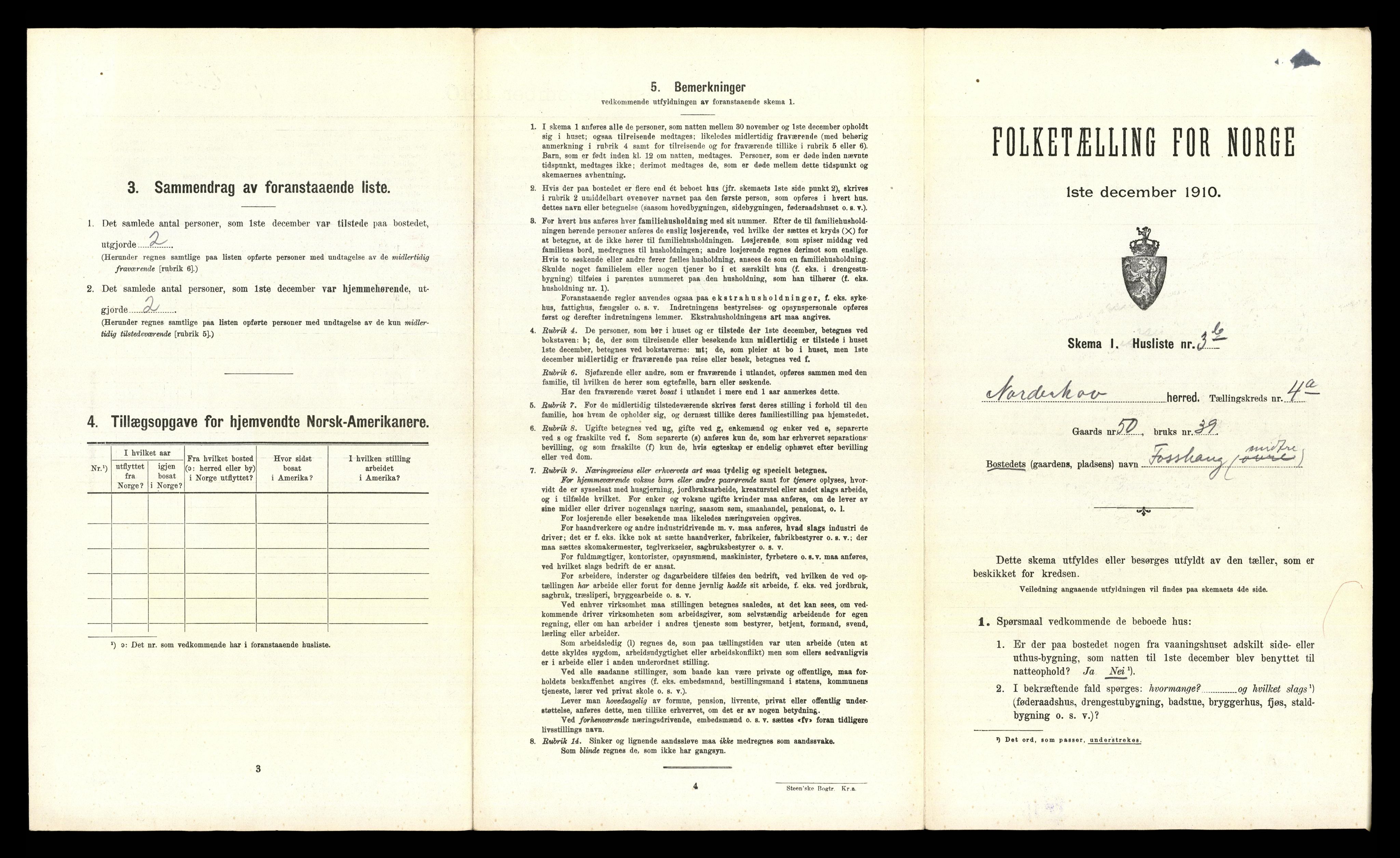 RA, 1910 census for Norderhov, 1910, p. 1068