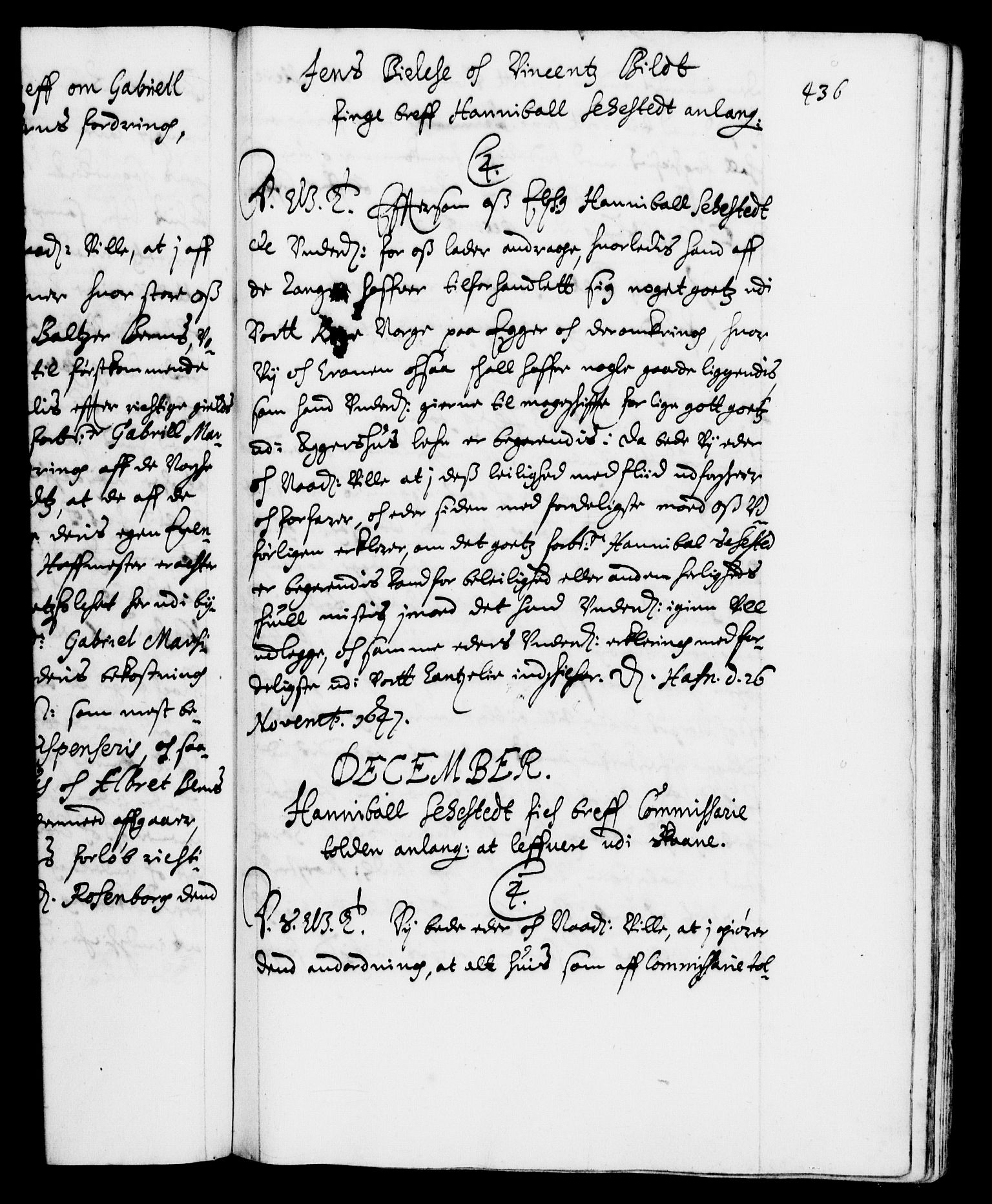 Danske Kanselli 1572-1799, AV/RA-EA-3023/F/Fc/Fca/Fcab/L0007: Norske tegnelser (mikrofilm), 1640-1648, p. 436a