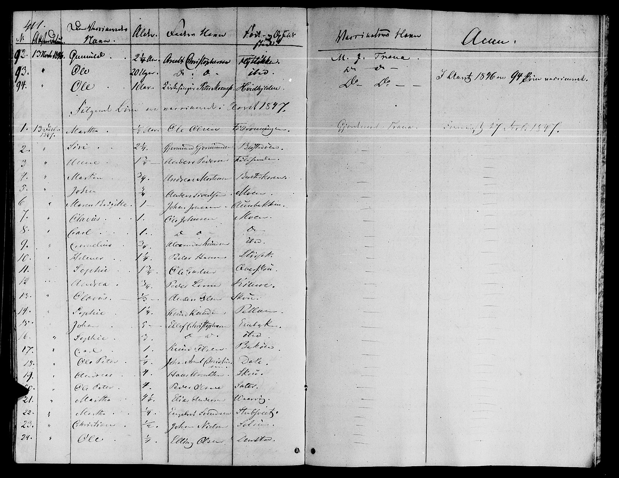 Ministerialprotokoller, klokkerbøker og fødselsregistre - Sør-Trøndelag, AV/SAT-A-1456/646/L0610: Parish register (official) no. 646A08, 1837-1847, p. 411