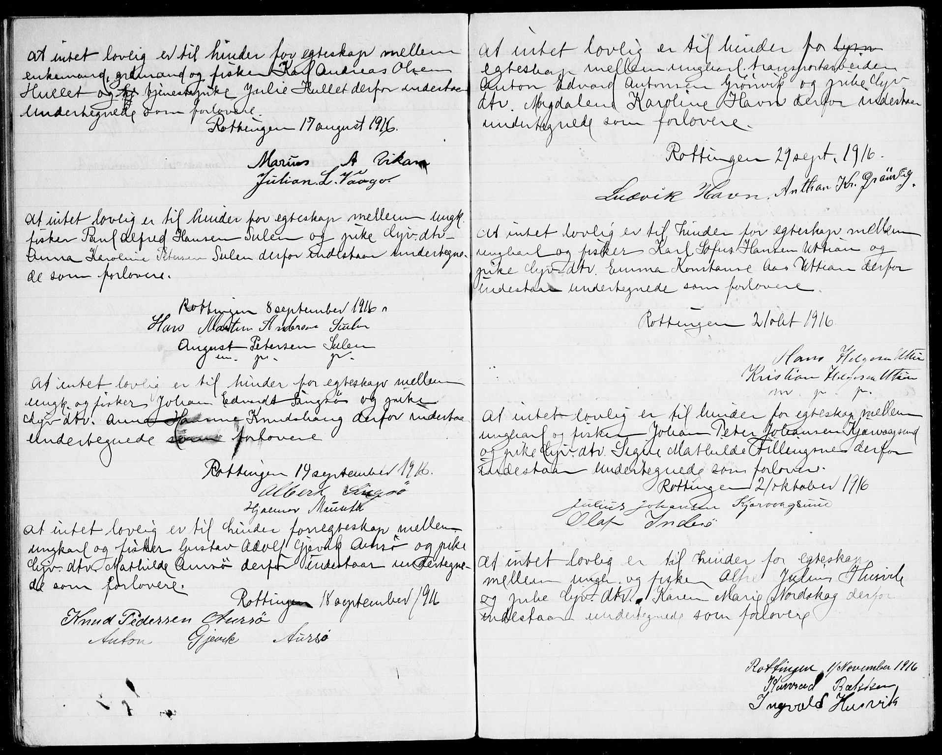 Frøya sokneprestkontor, AV/SAT-A-1116/1/I/I1/I1f: Banns register no. 640.I.1f.1, 1901-1917