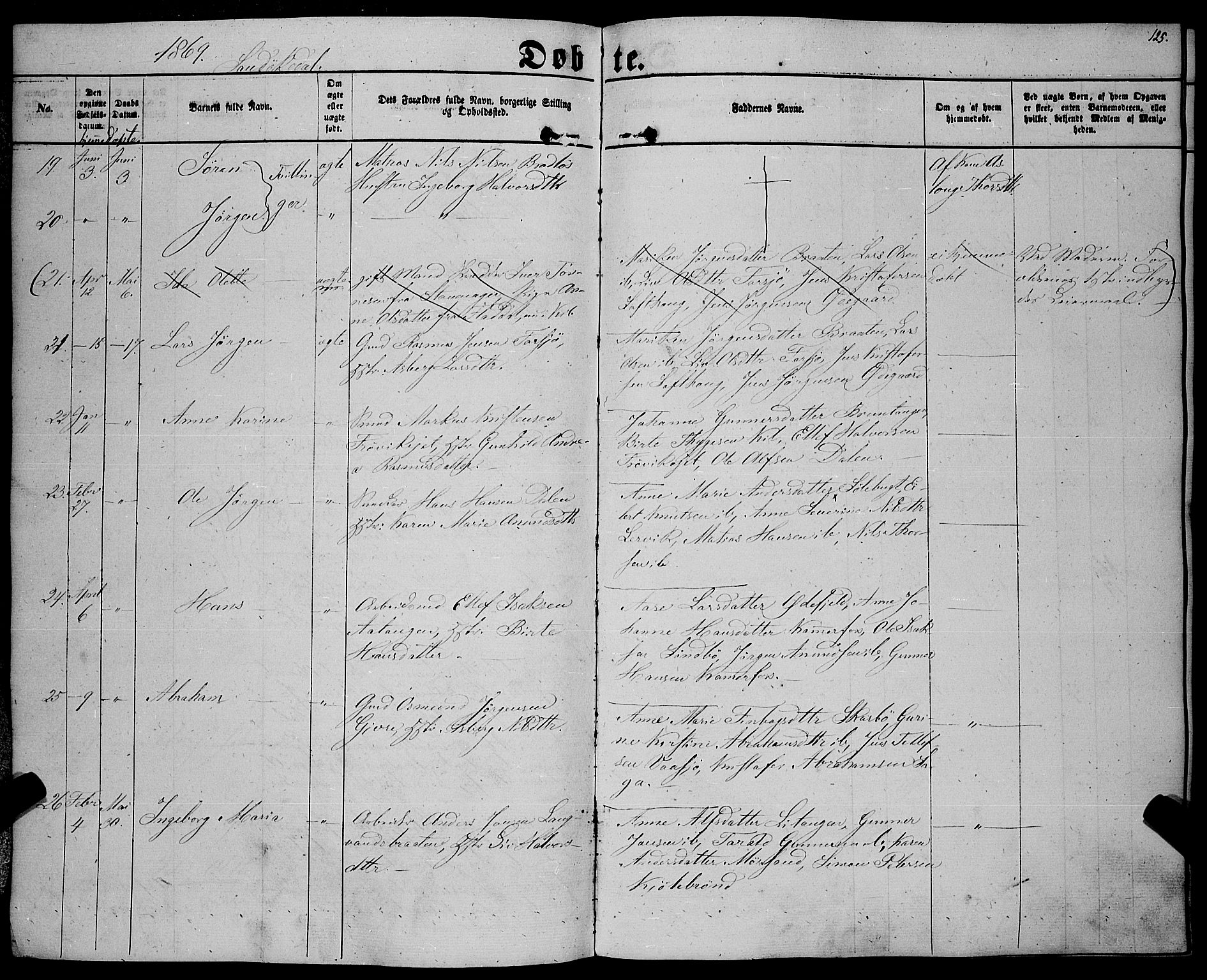 Sannidal kirkebøker, AV/SAKO-A-296/F/Fa/L0011: Parish register (official) no. 11, 1863-1873, p. 125