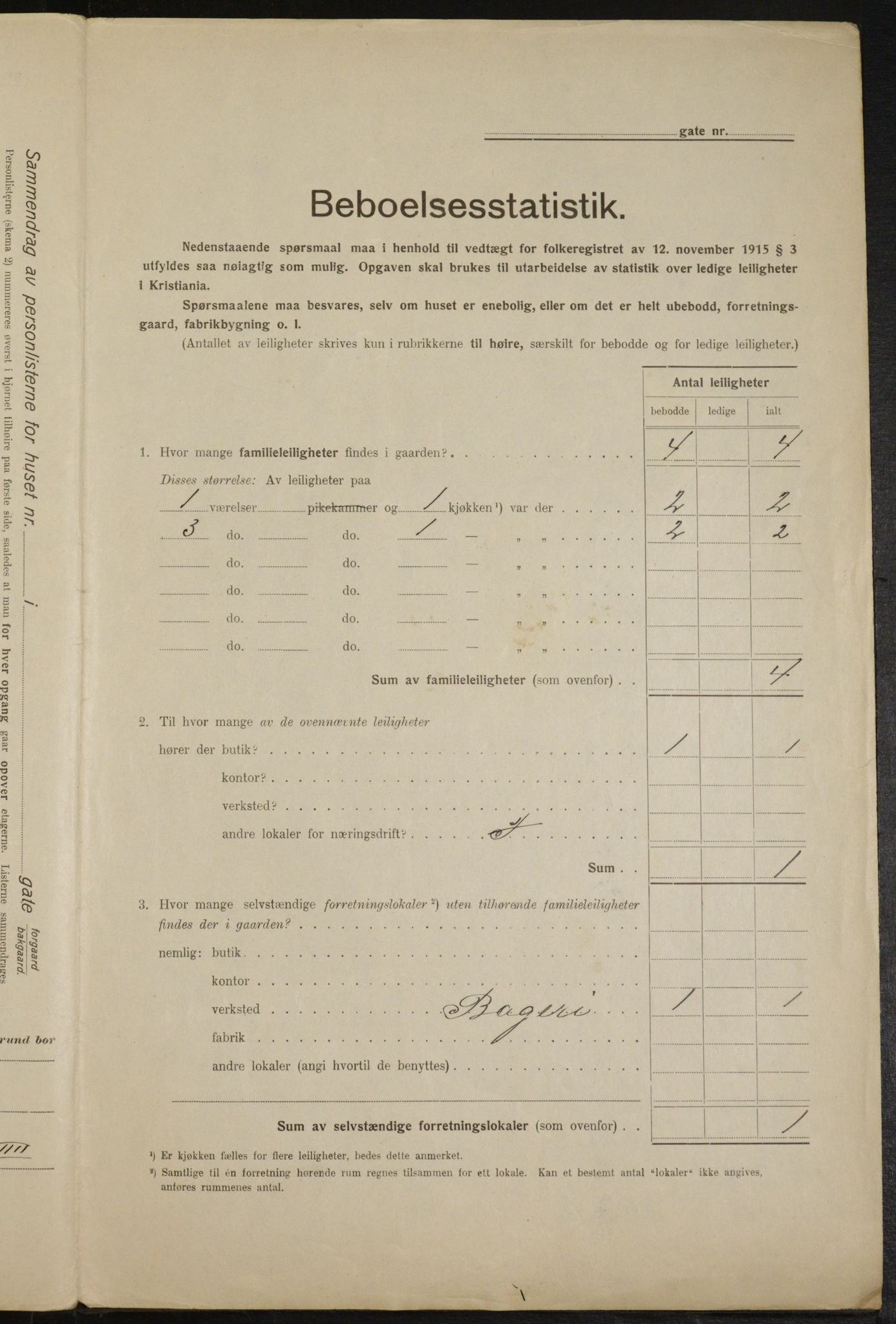 OBA, Municipal Census 1916 for Kristiania, 1916, p. 9276