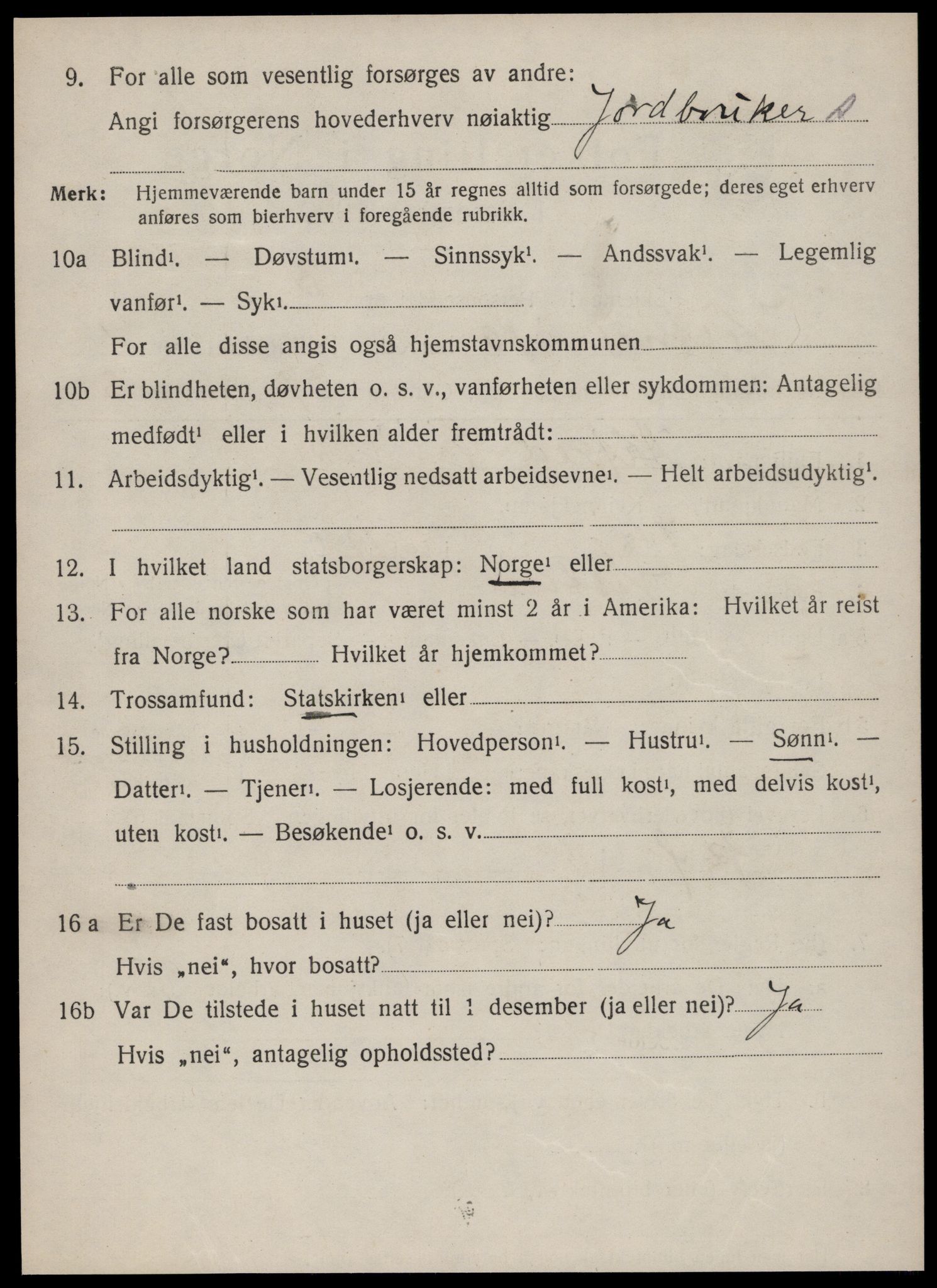 SAT, 1920 census for Vestnes, 1920, p. 1684