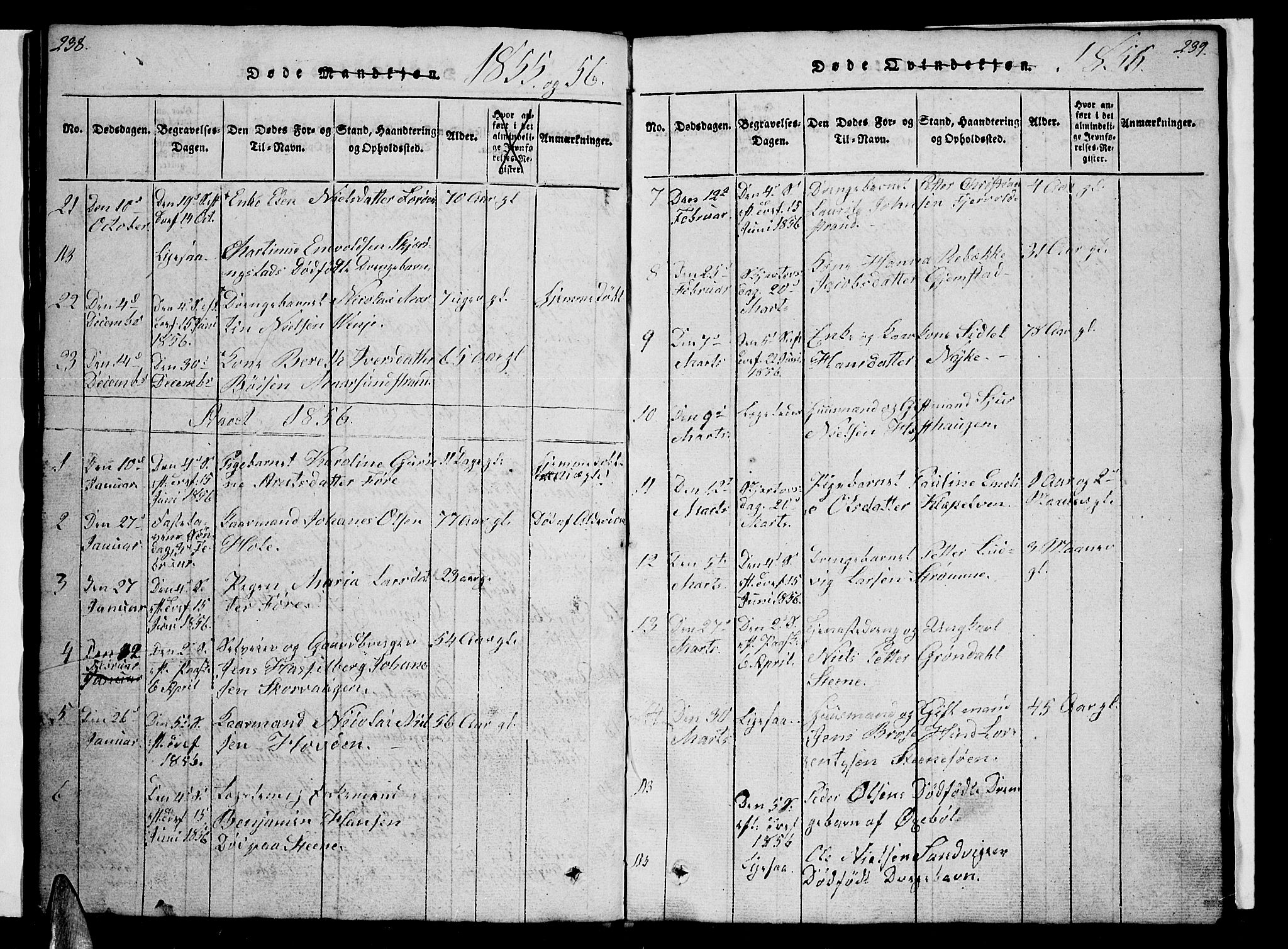 Ministerialprotokoller, klokkerbøker og fødselsregistre - Nordland, AV/SAT-A-1459/891/L1312: Parish register (copy) no. 891C01, 1820-1856, p. 238-239